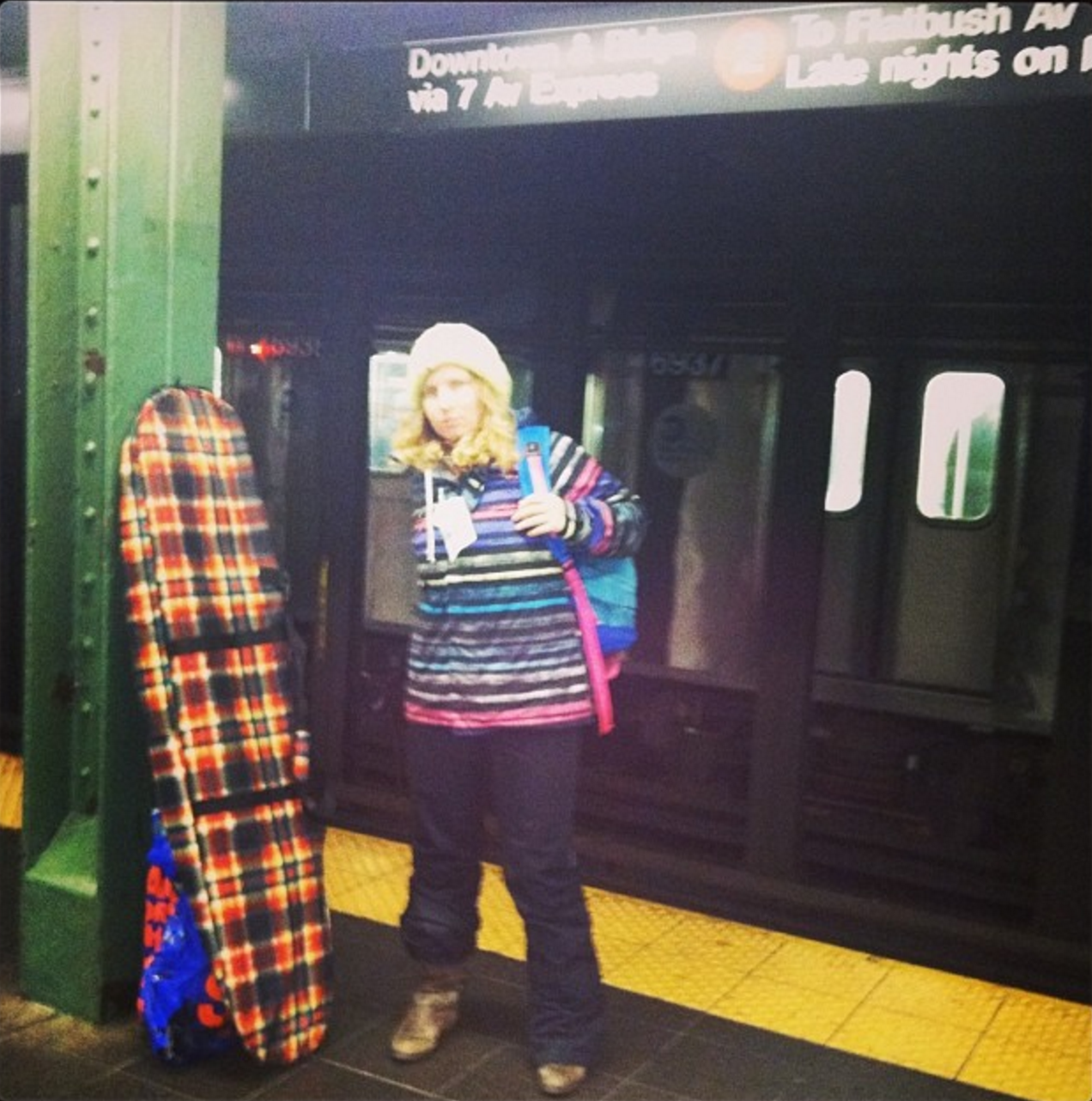 Early morning subway ride to catch the bus