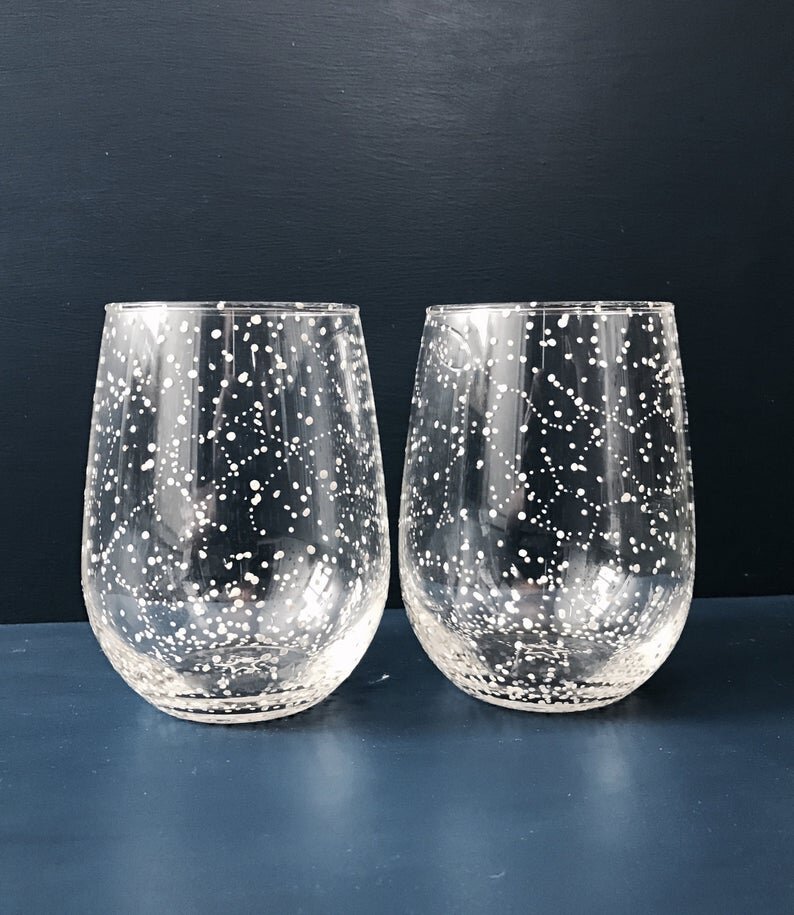 Hand painted Constellation Glasses | Ballou Sky