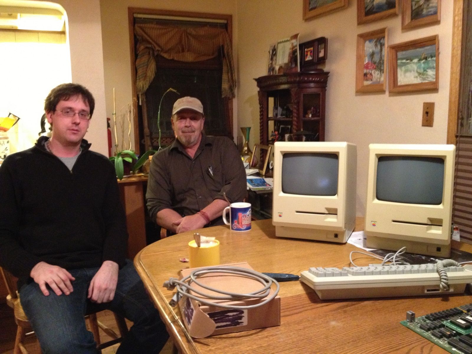 A bleary eyed Goolevitch (left) and Franklin with their pair of Twiggy Macs.