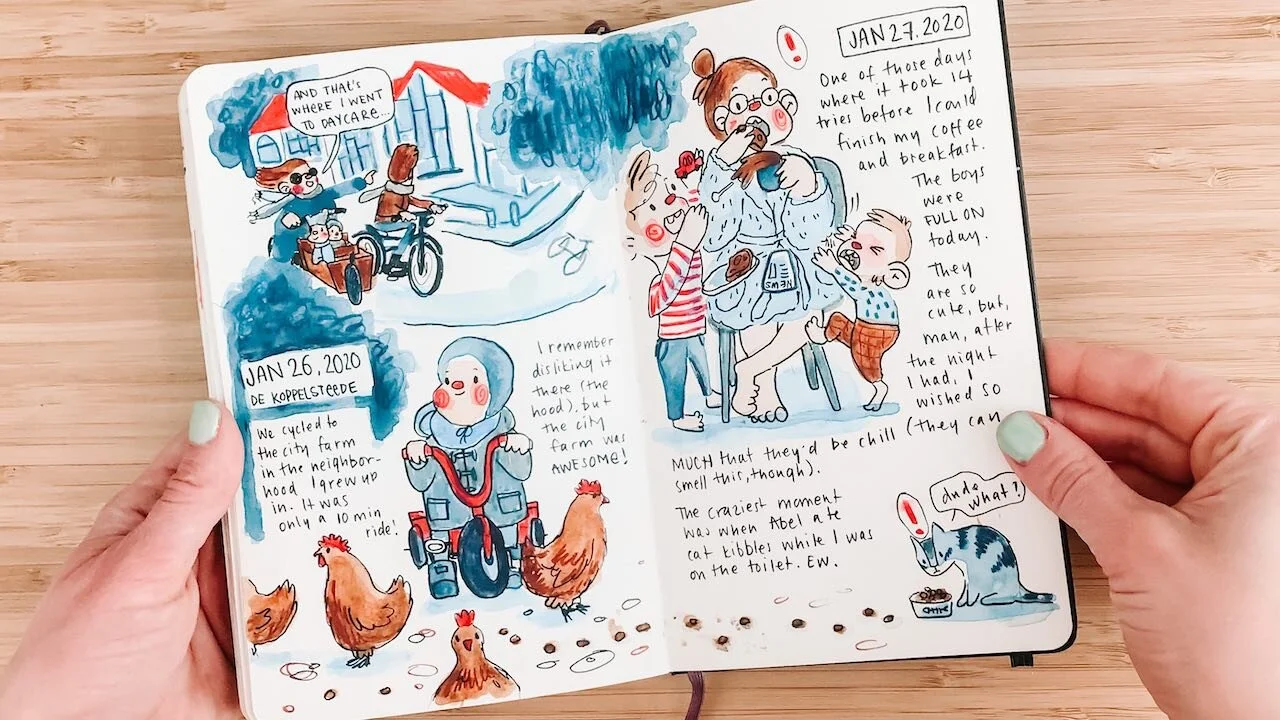 VIDEO: FLIP THROUGH MY SKETCHBOOK (JULY 2019-JANUARY 2020)