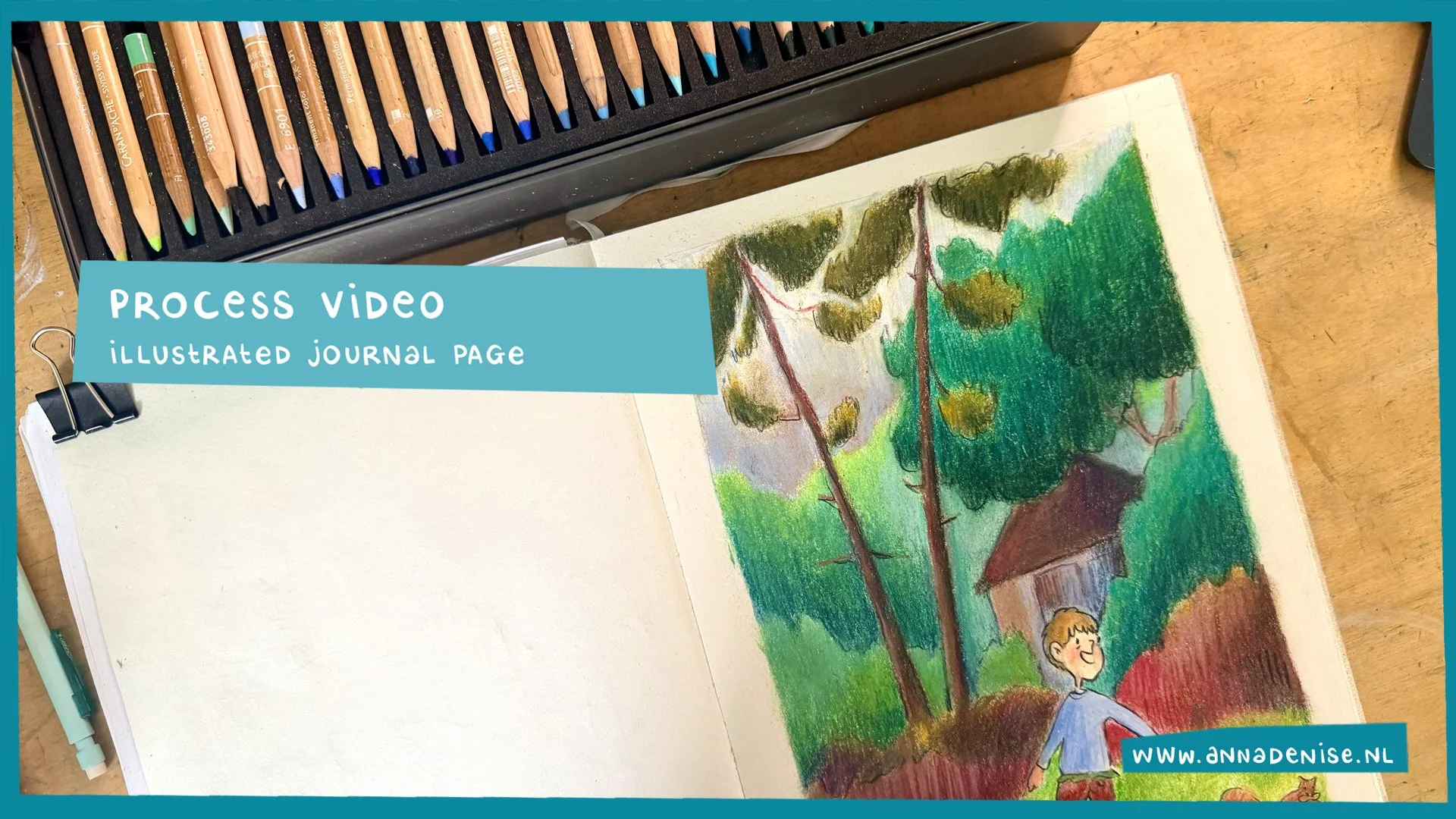  Full Process Video | Illustrated Journal Page [No Talking]