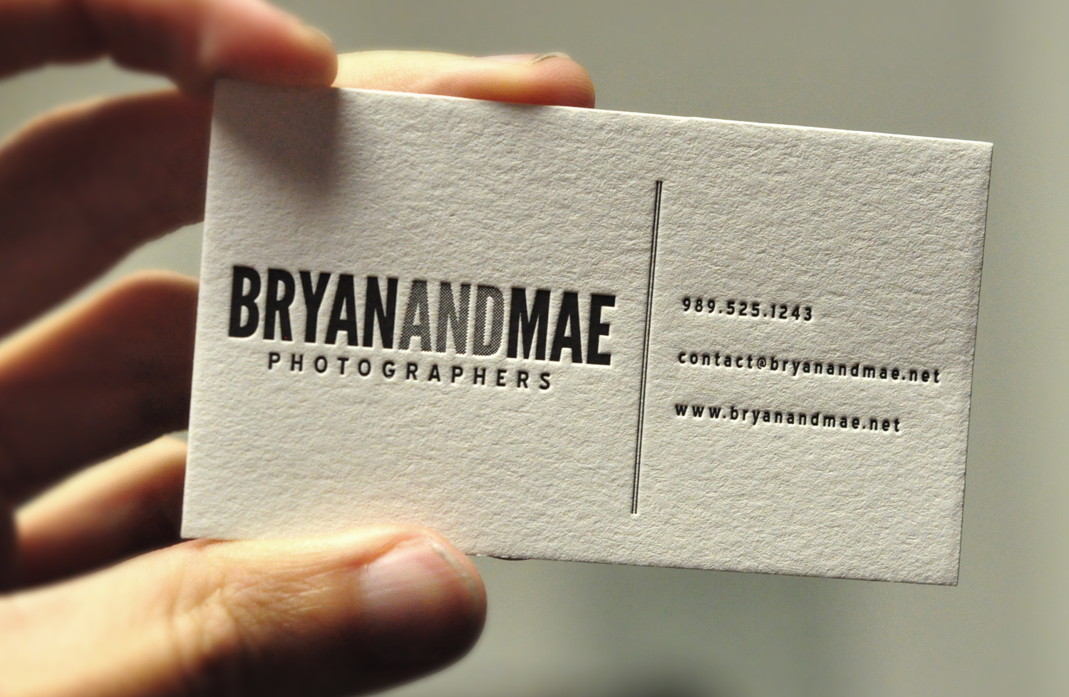 Letterpress business card