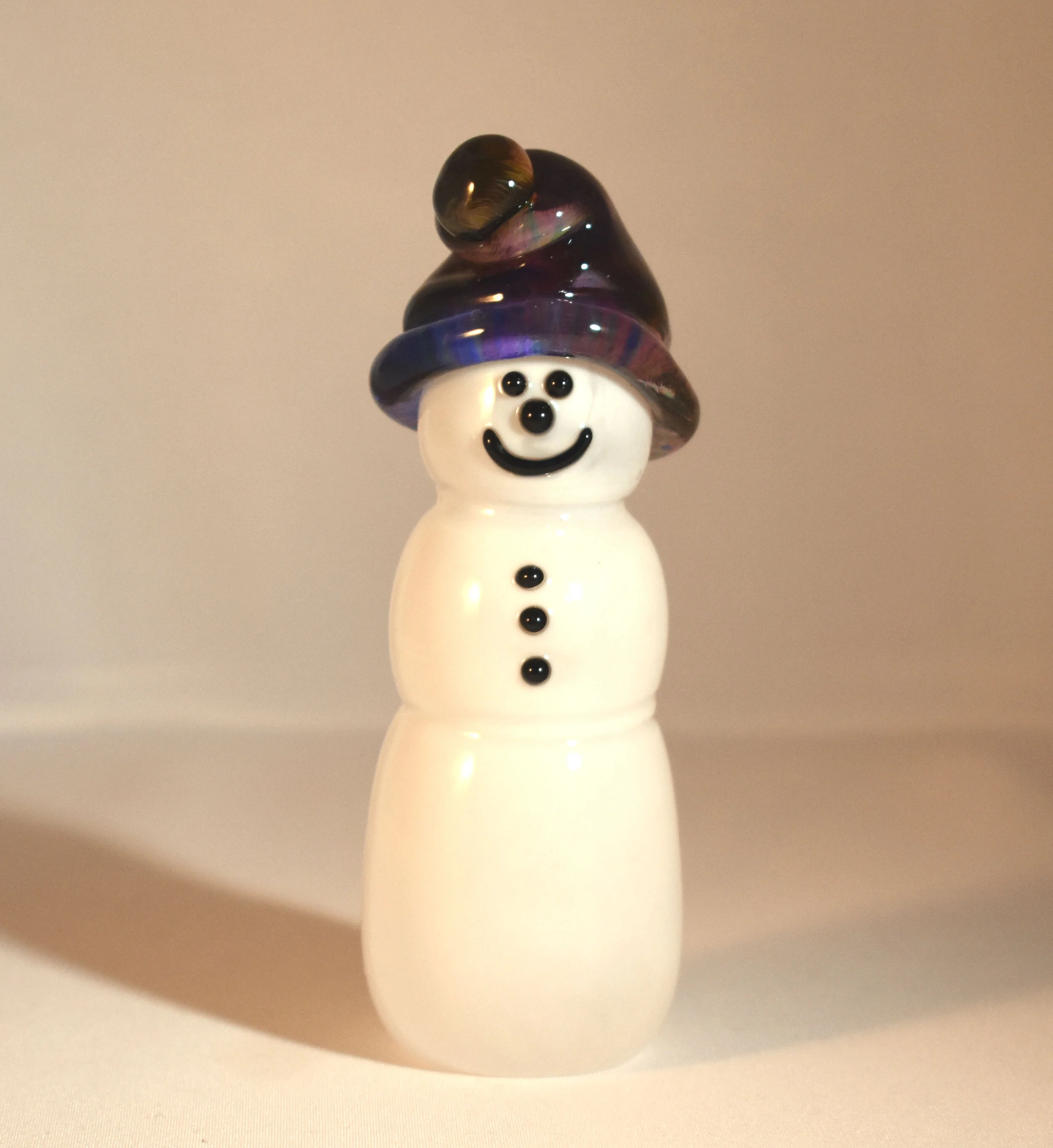 Hand Blown Glass Snowman — Fireweed Glass Studio