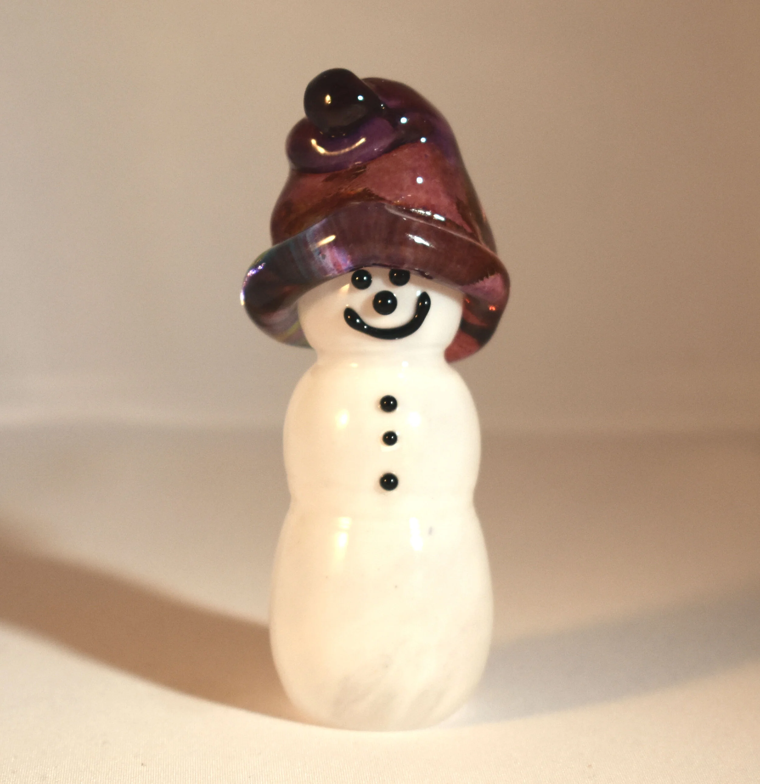 Hand Blown Glass Snowman — Fireweed Glass Studio