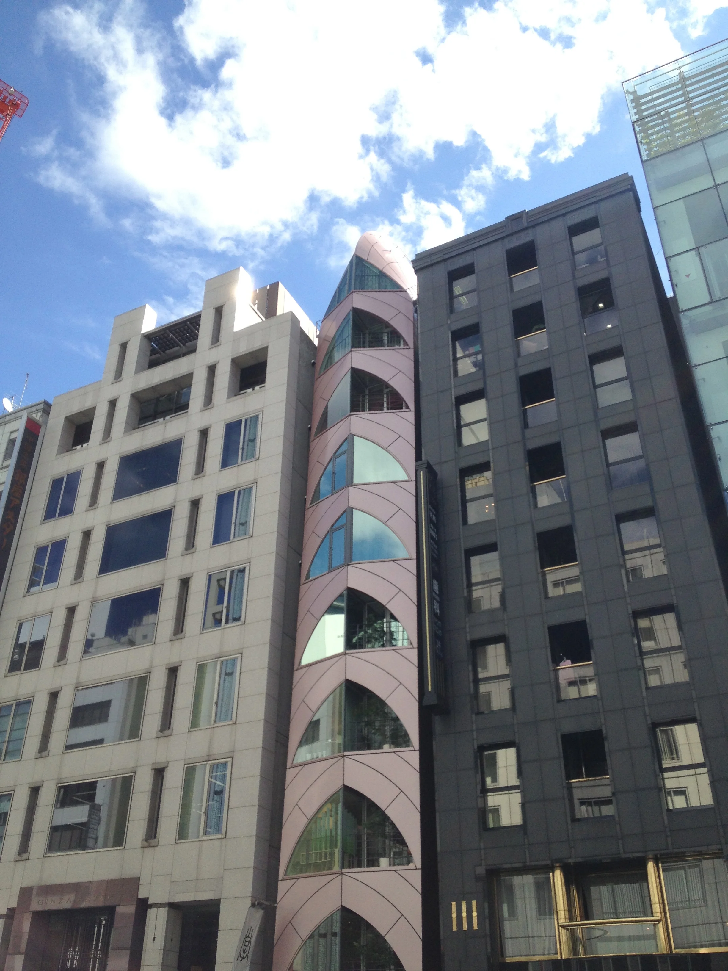 Futuristic buildings in Ginza area