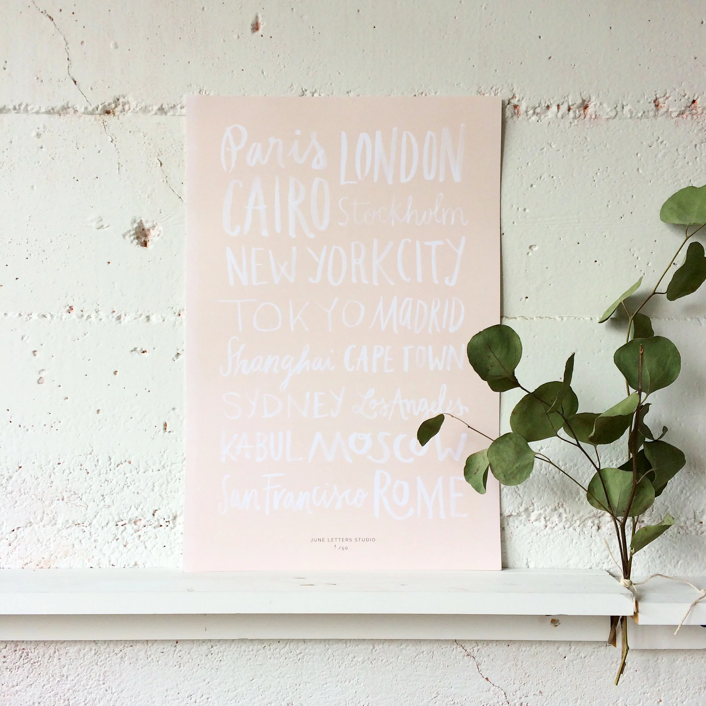 City Name Poster