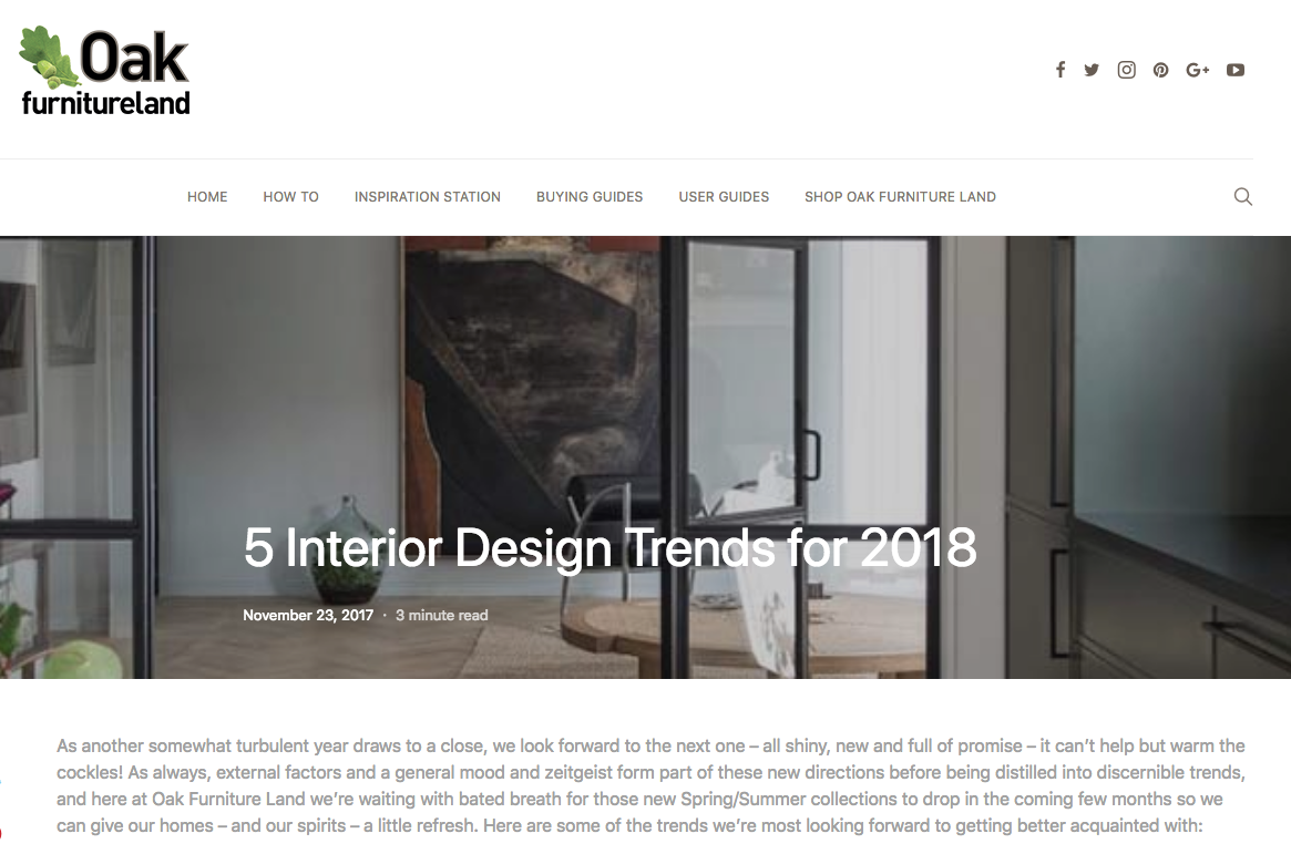 Client: Oak Furniture Land (excerpt)