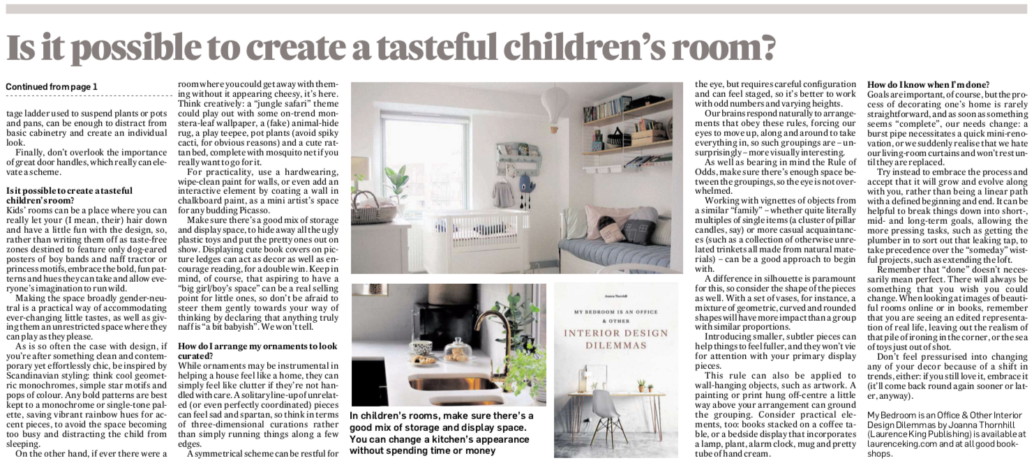 Irish Times Six Home Hacks feature on My Bedroom is an Office by Joanna Thornhill P2 condensed.png
