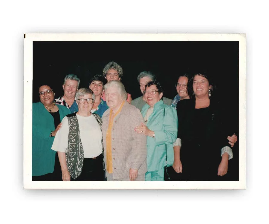 The cast of Last Call at Maud's , at the Los Angeles Premiere, sponsored by the June L. Mazer Lesbian Collection.
