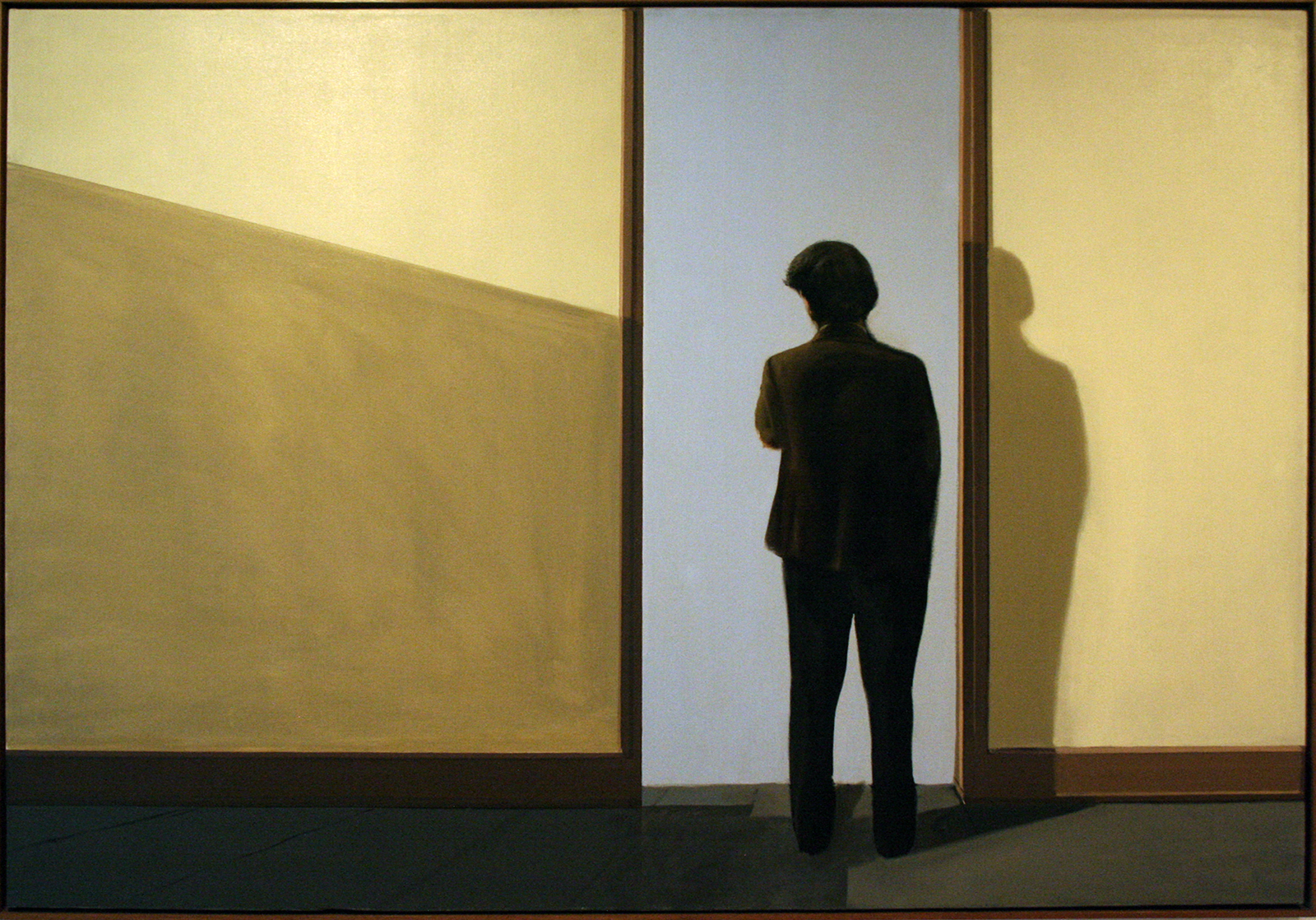 Julio Cárdenas Arroyo (b. 1939, Popayán ) Sin Título (Puerta Azul) / 1971 / Oil on Canvas