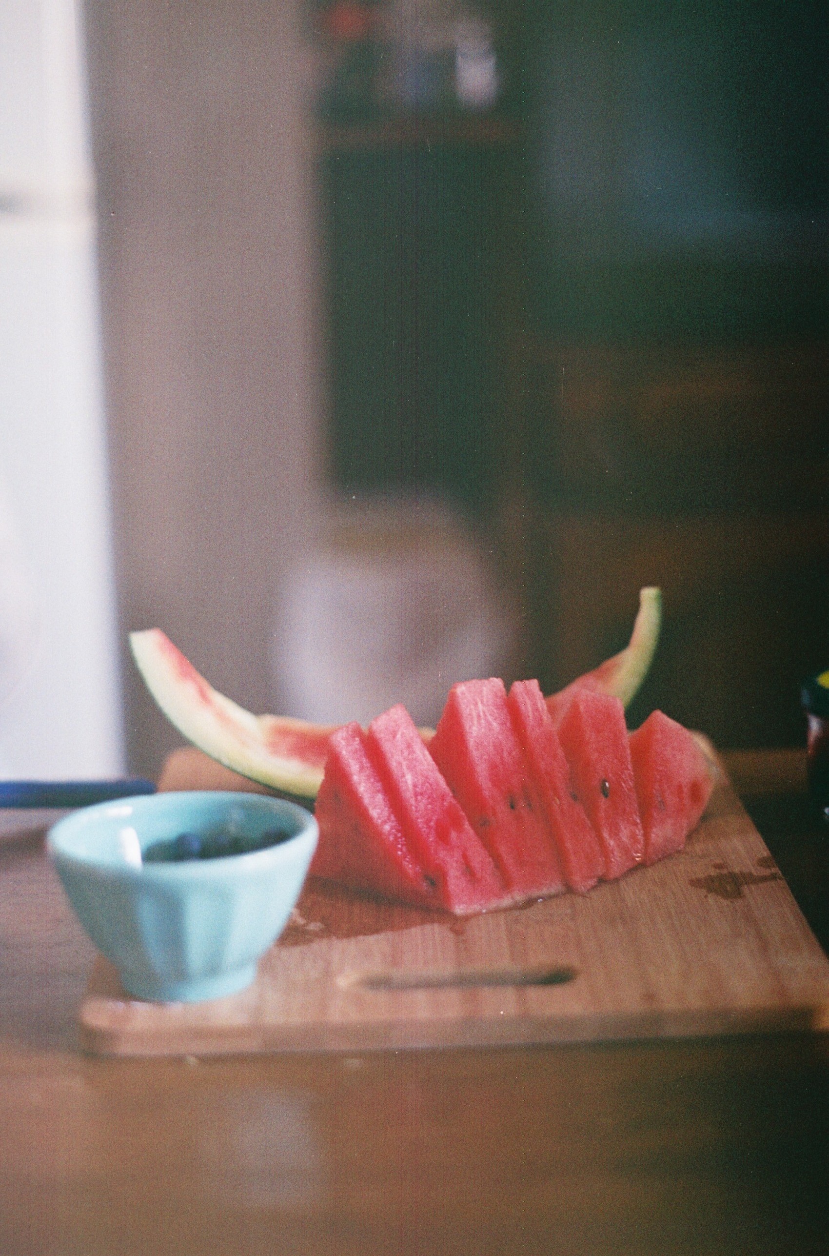 watermelon and the blueberries I grew.