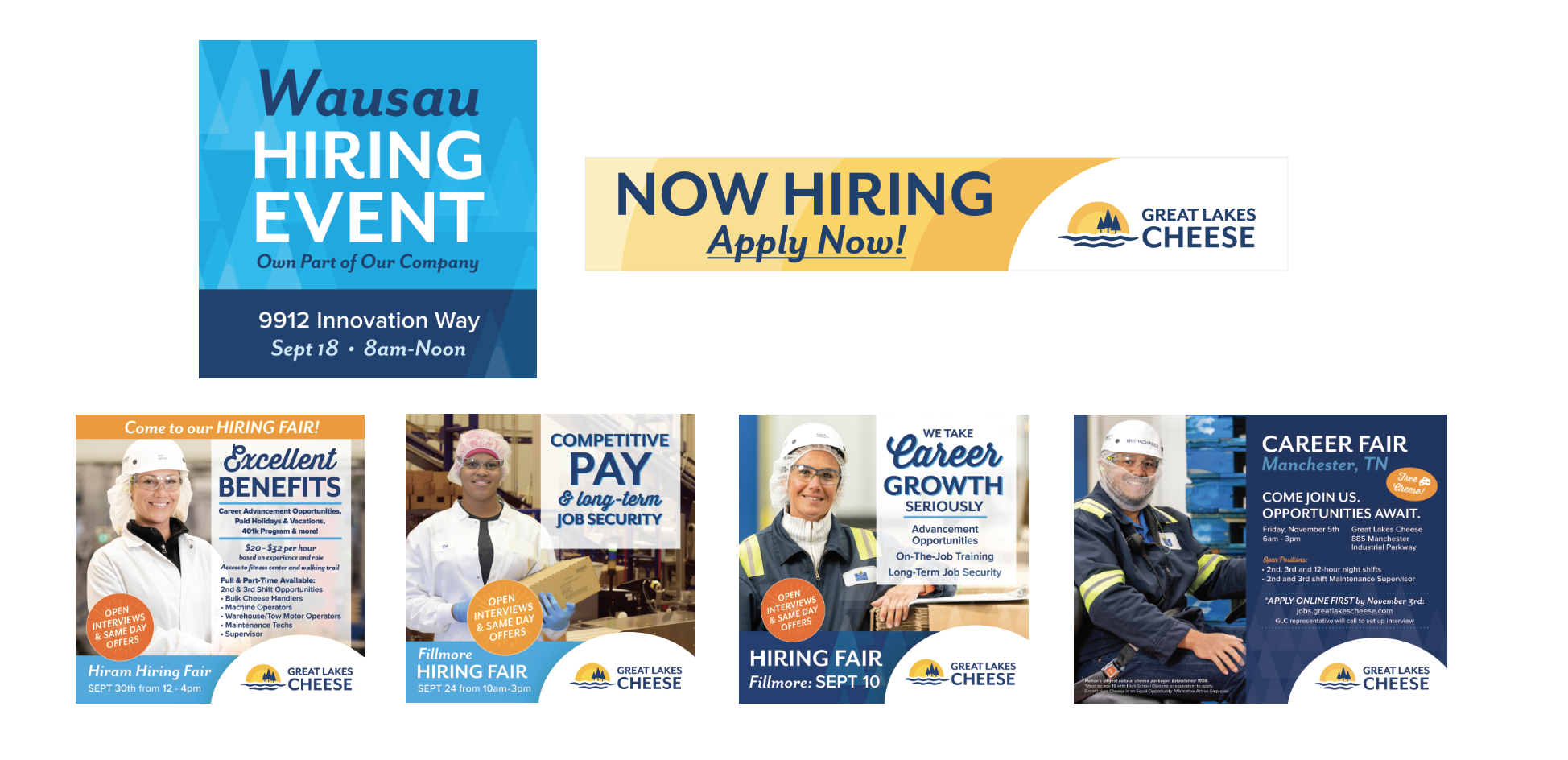 Hiring Campaign: Social Shares, Web Banners, Print Ads