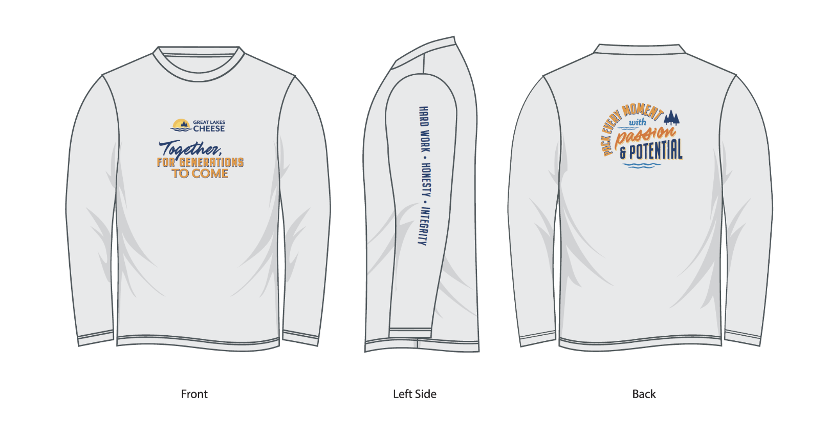 Tee Shirt with Text Lock-Up Graphics