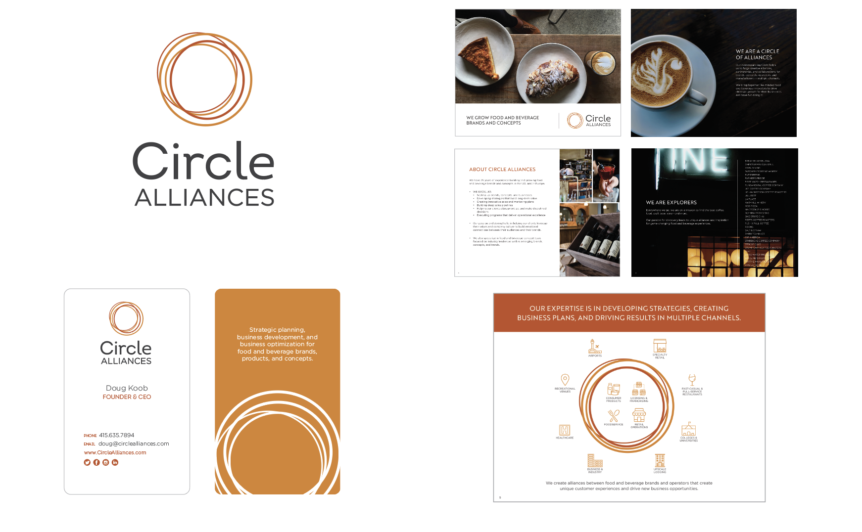 Logo Design, Business Cards, Presentation Layouts for Print and Online Uses, Illustrative Graphic with Icon Creation