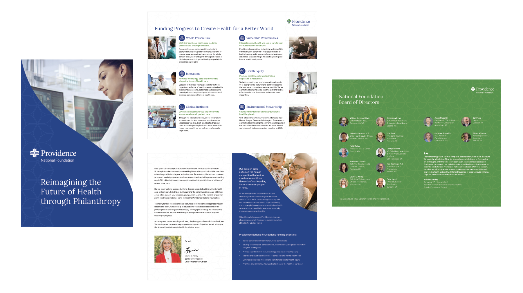 Philanthrophy Info Pamphlet: Cover and Interior Spreads