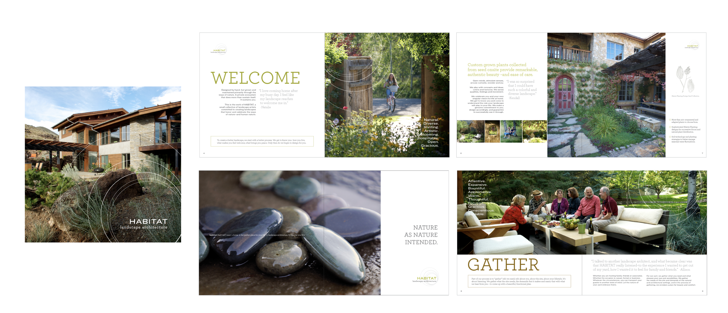 Coffee Table Style Promotional Book for Current and Potential Clients: Cover and Inside Spreads