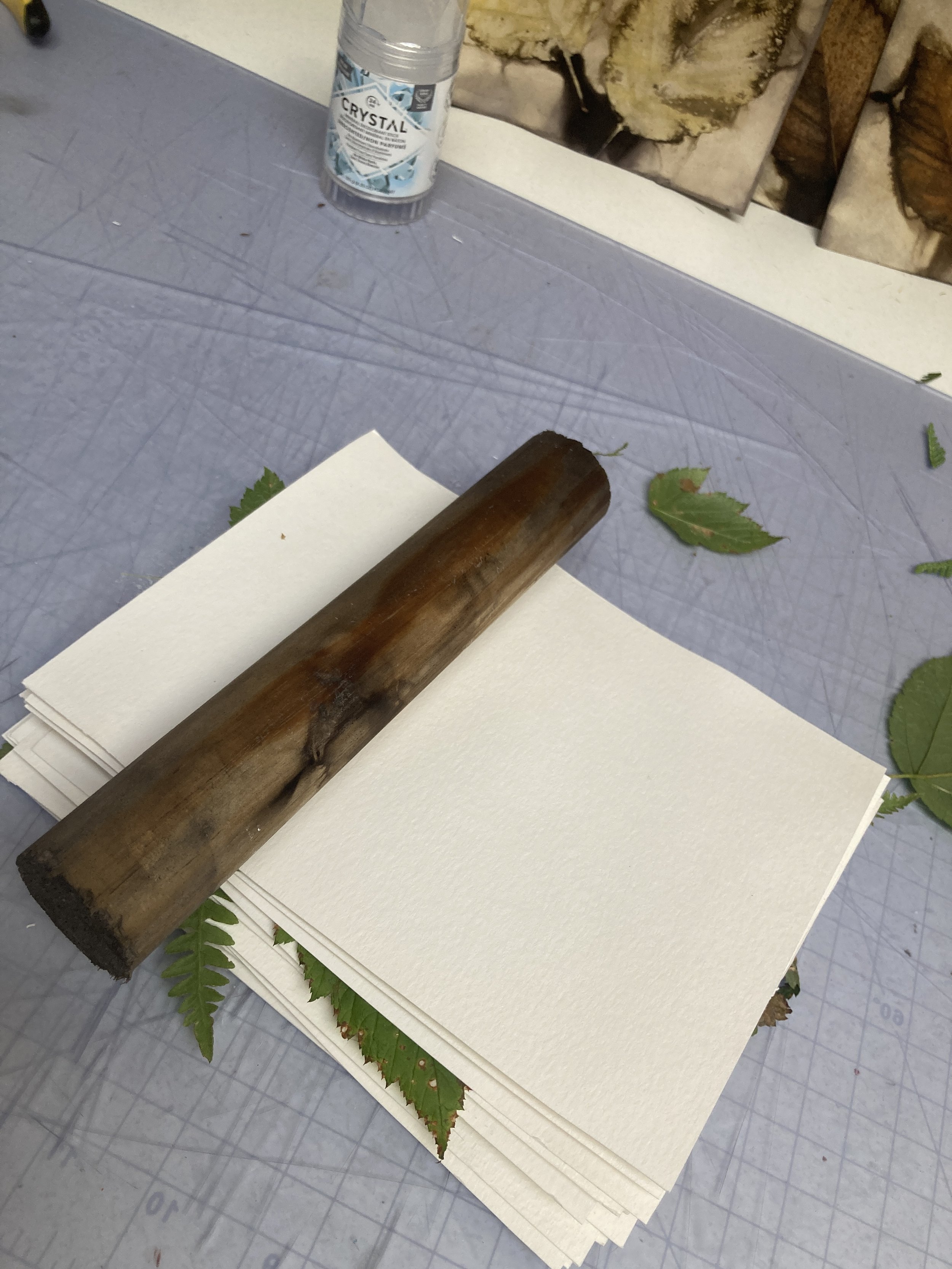 Roll or press the pages together