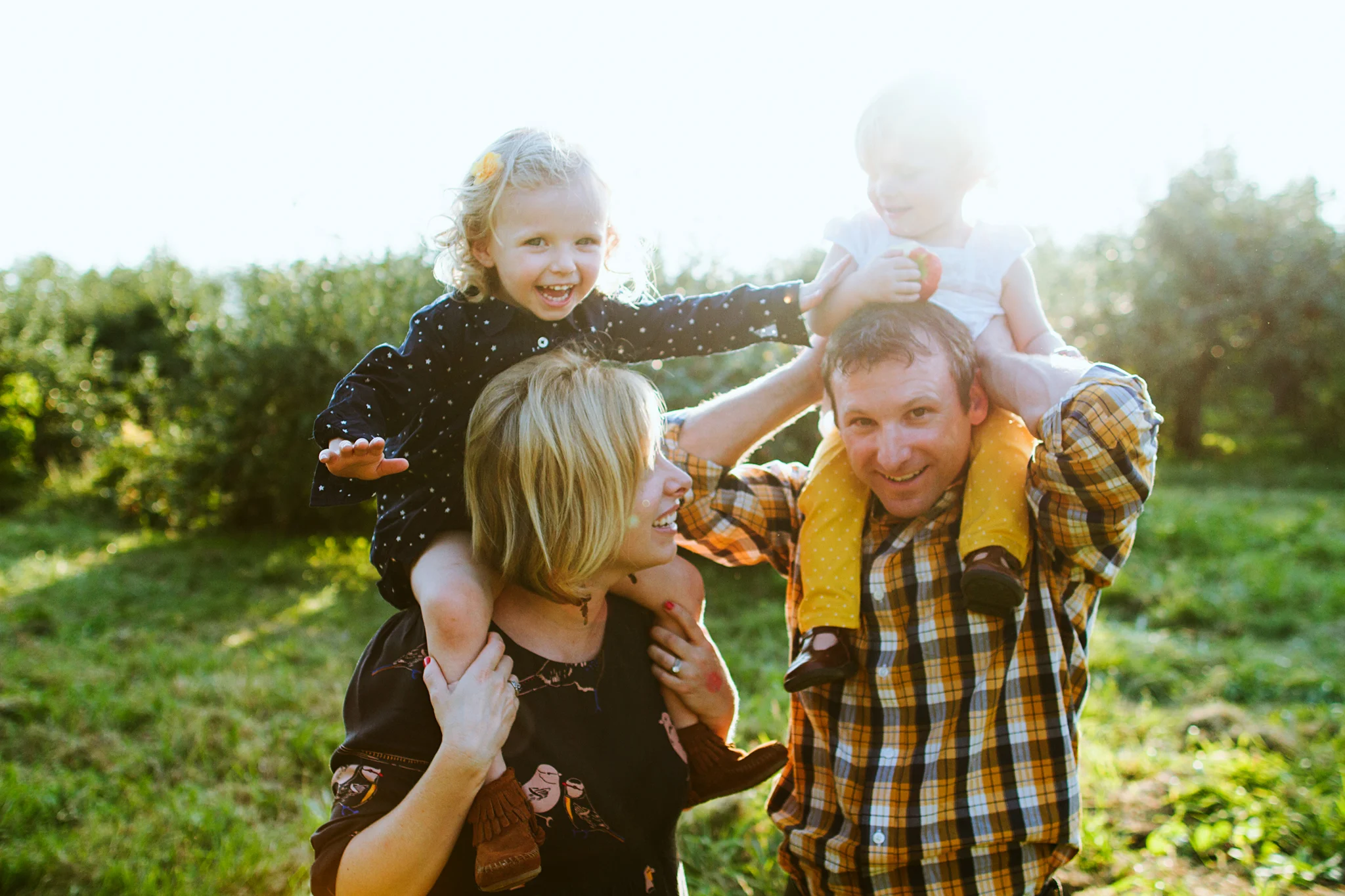 Megan + Guy + Adelaide + Stella at Afton Apple Orchard