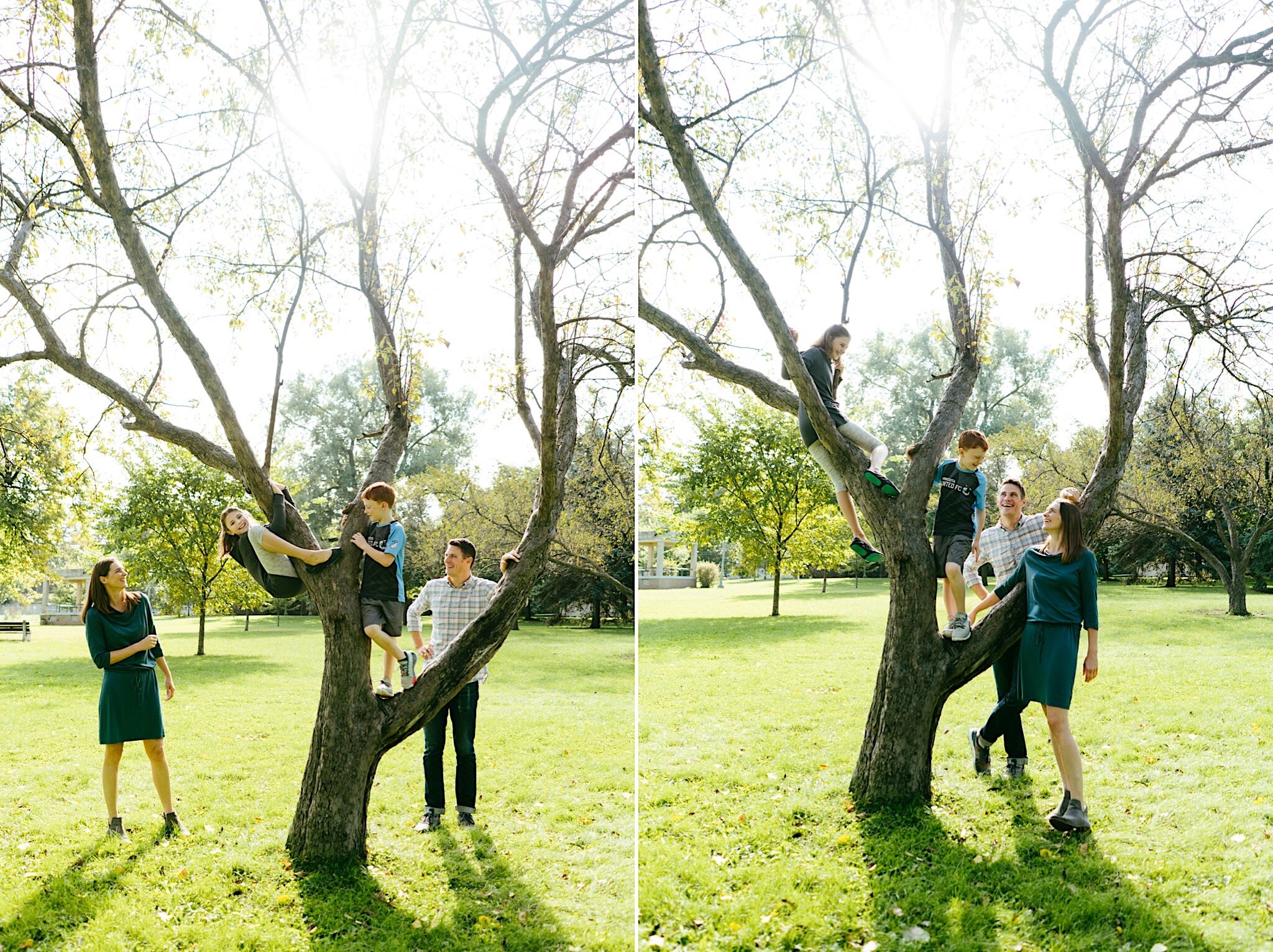 Family portrait photography on public land in Minneapolis