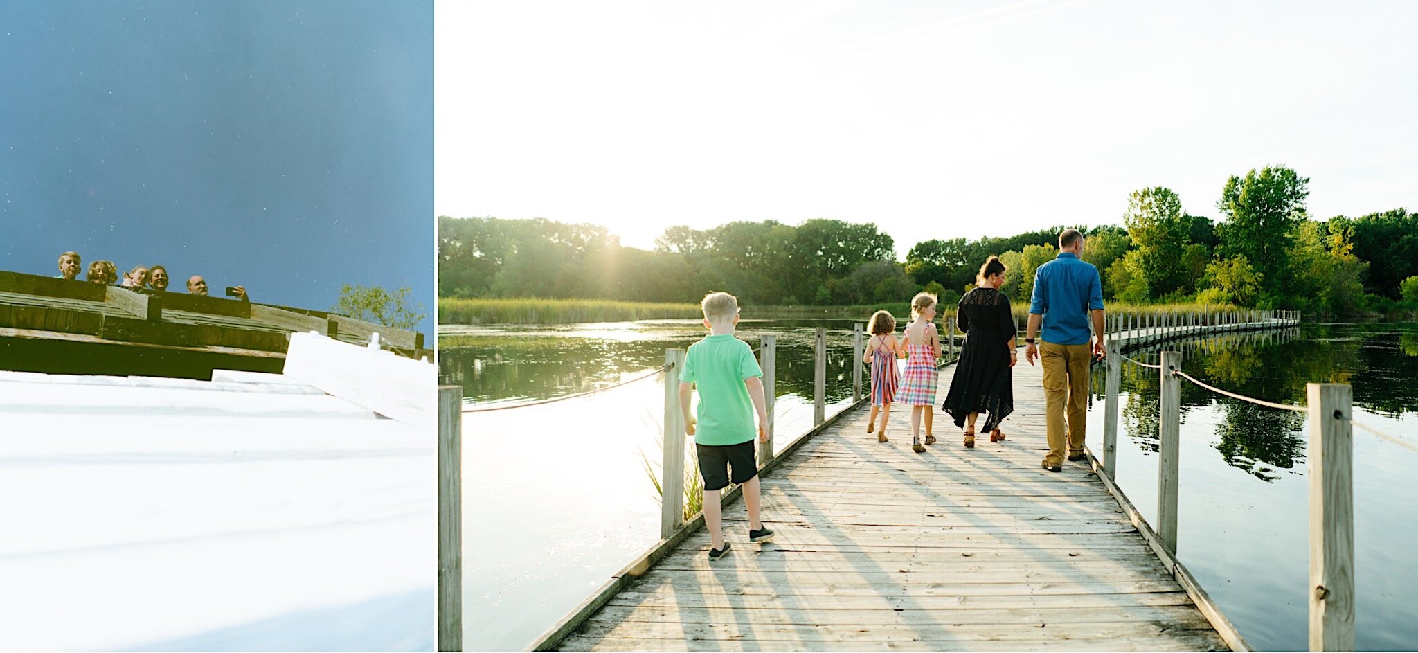 Lifestyle family portraits at Wood Lake Nature Center