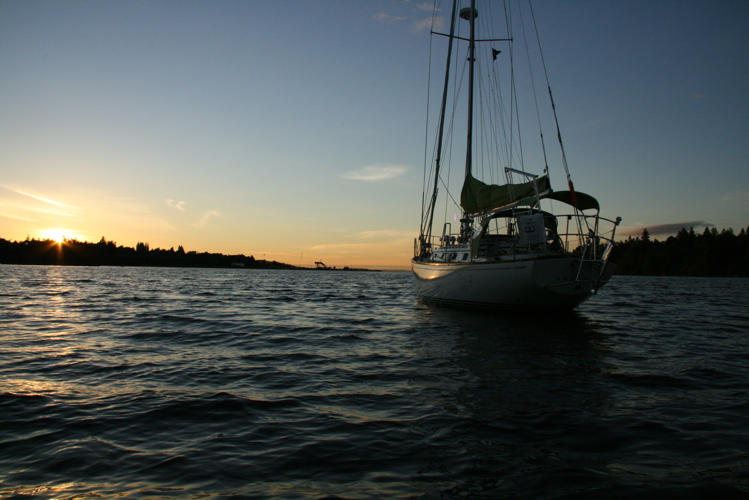 sunset at anchor
