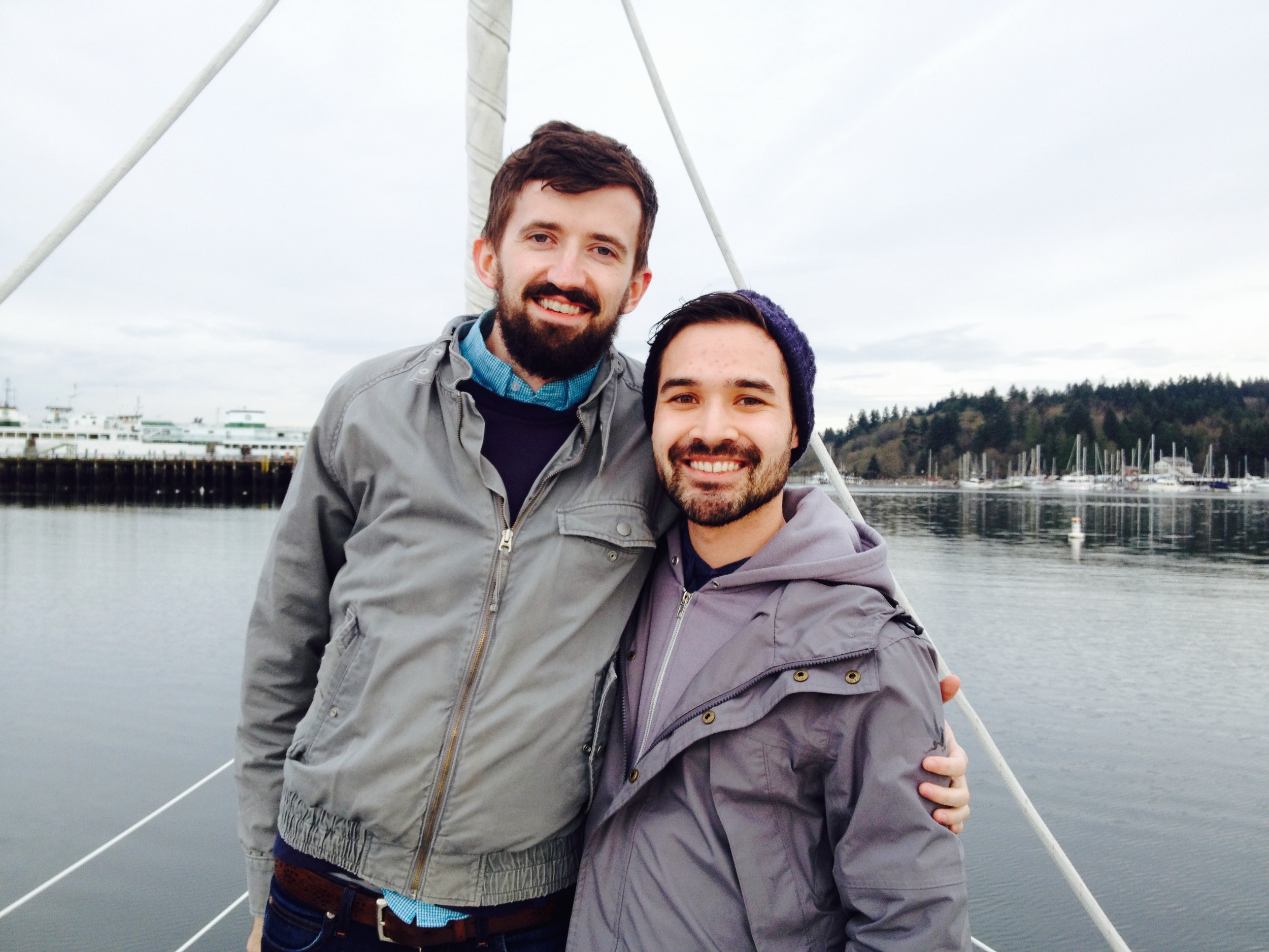 Landon & Jimmy at the bow.