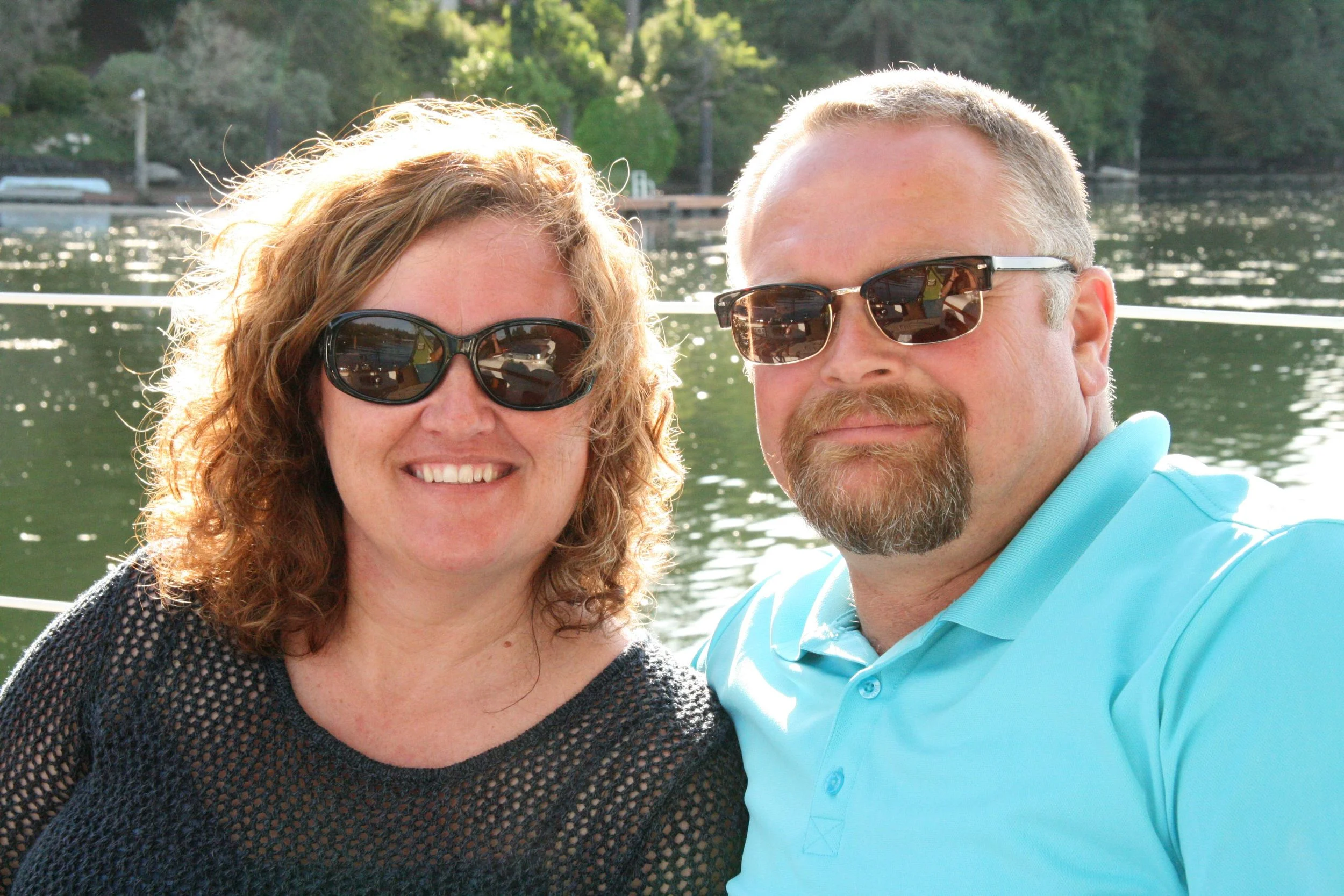 Jennifer and Mike at anchor