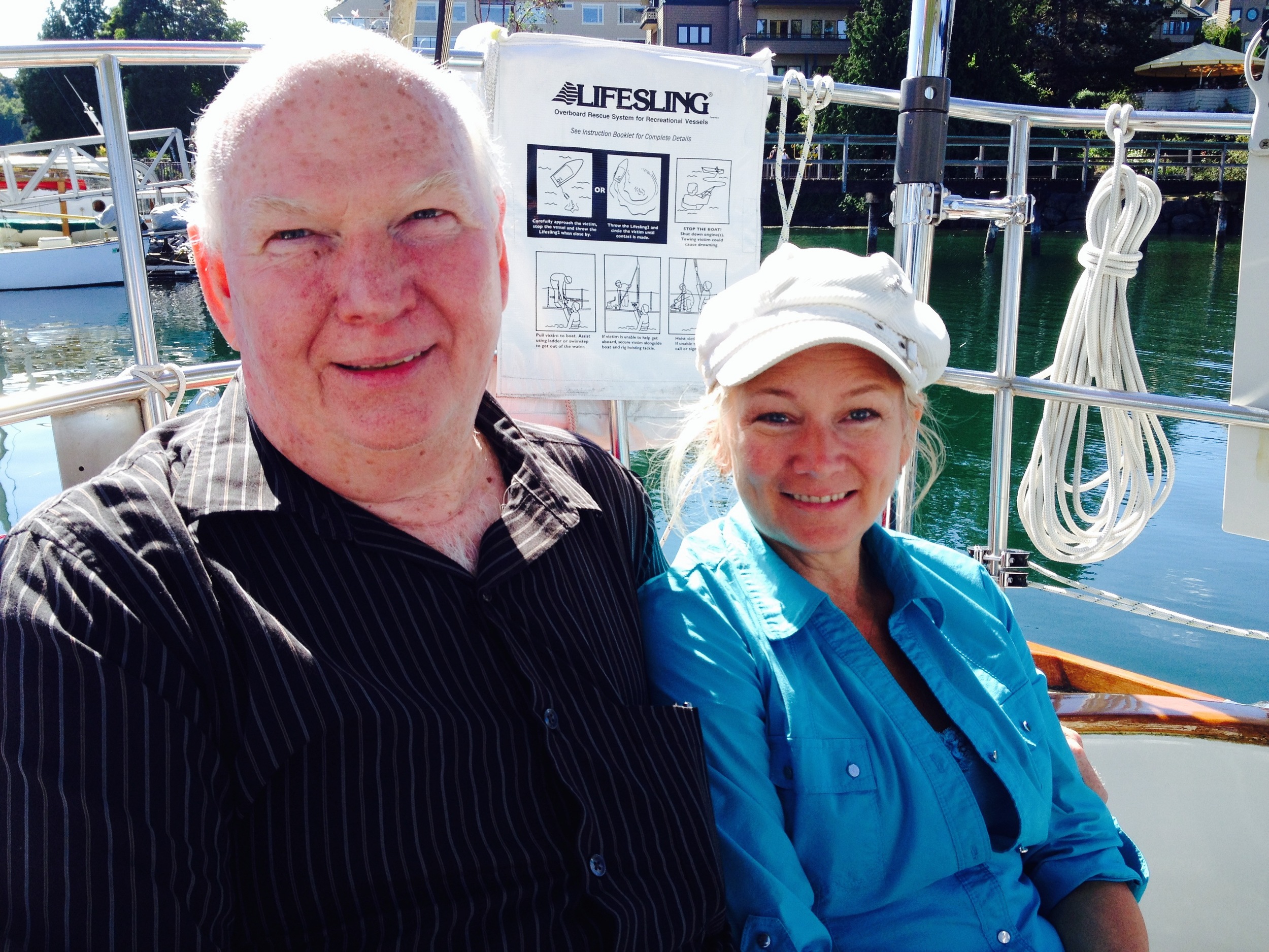 Jim and Teena soaking up the sun.