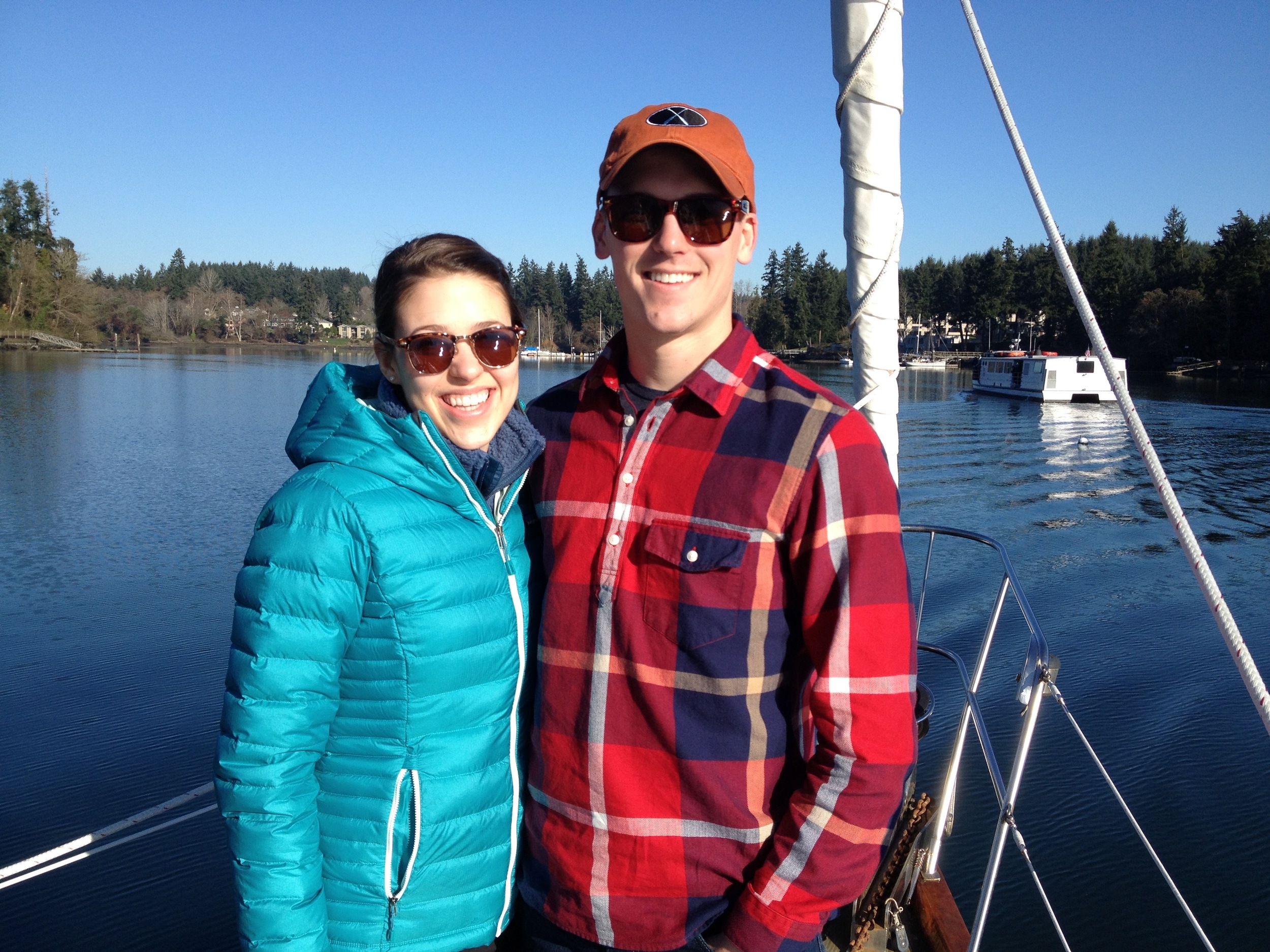 LAURA AND ADAM ENJOYING A "TYPICAL" MARCH MORNING AT ANCHOR