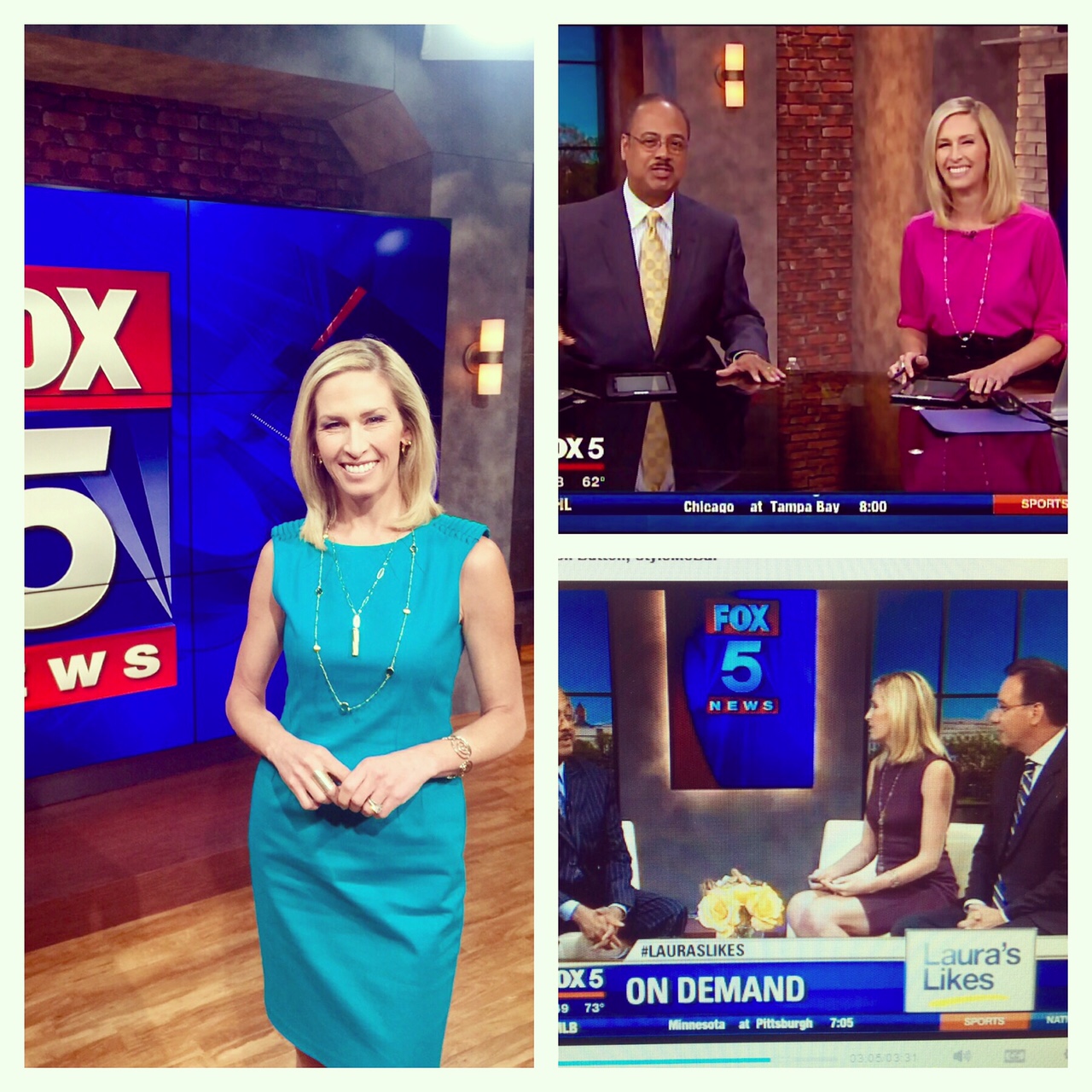 Anchor, Mrs. Laura Evans, Fox5 News with Enise jewelry