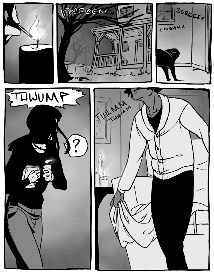  A tumblr friend put a short story in my askbox on tumblr, and I drew five corresponding pages up. Page 01. 