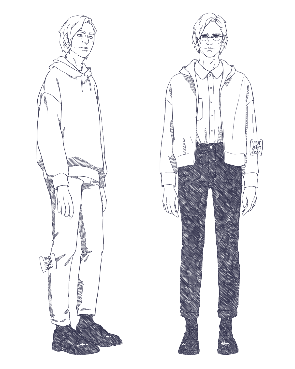  May 2020 - Drawing pretty boys is calming.  