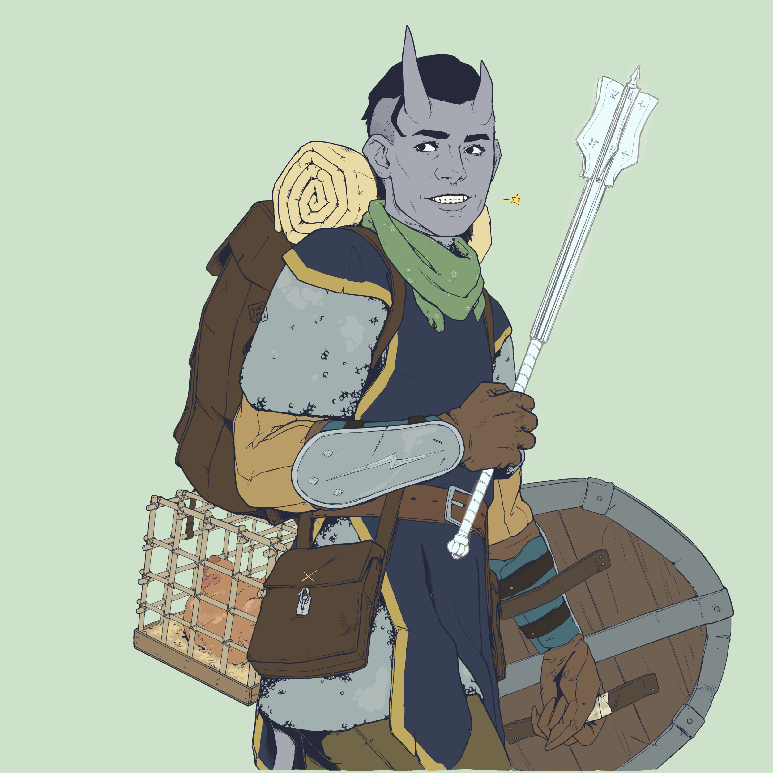  May 2021 - Tiefling cleric of Kord, Dim.  