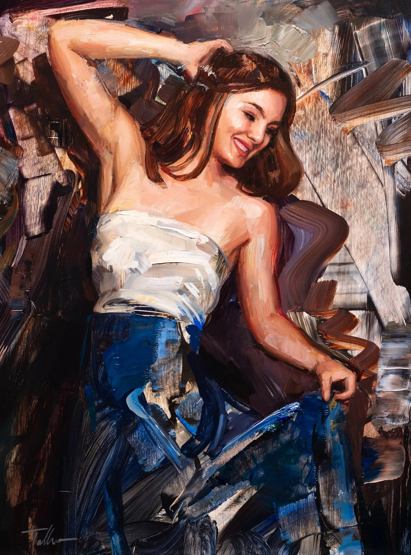 Amelia, a commissioned portrait in oil by Matt Talbert