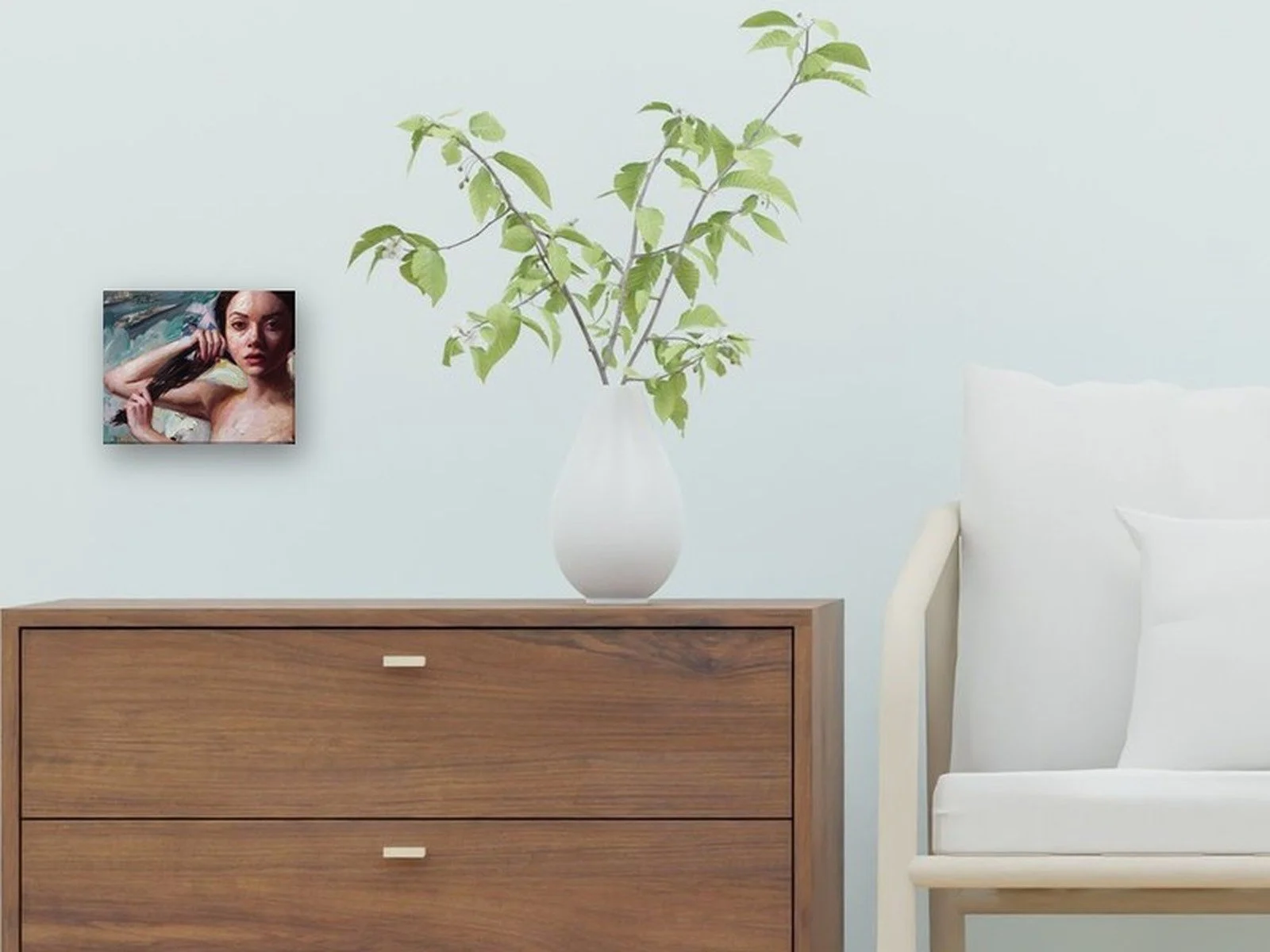 Seeing What's to Come by Matt Talbert shown hanging in a home