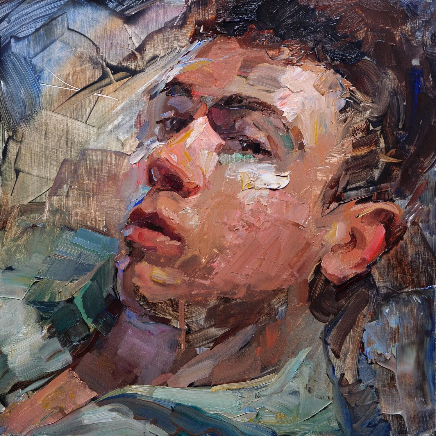 Stolen Moments, oil painting by Matt Talbert