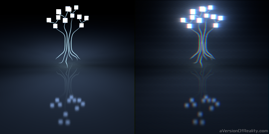 Before and after compositor effects.