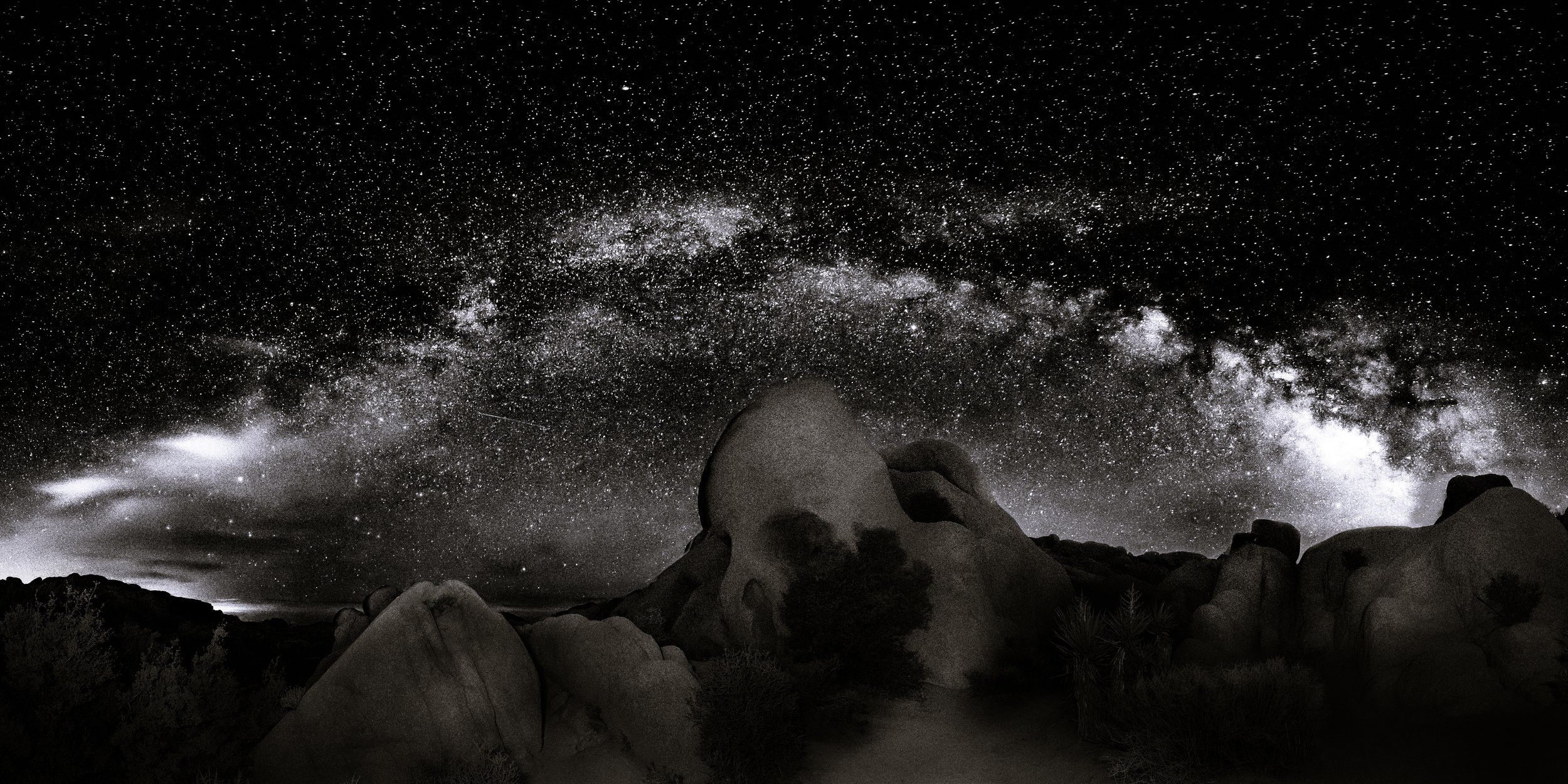 joshua tree milky way skull sky stars dark