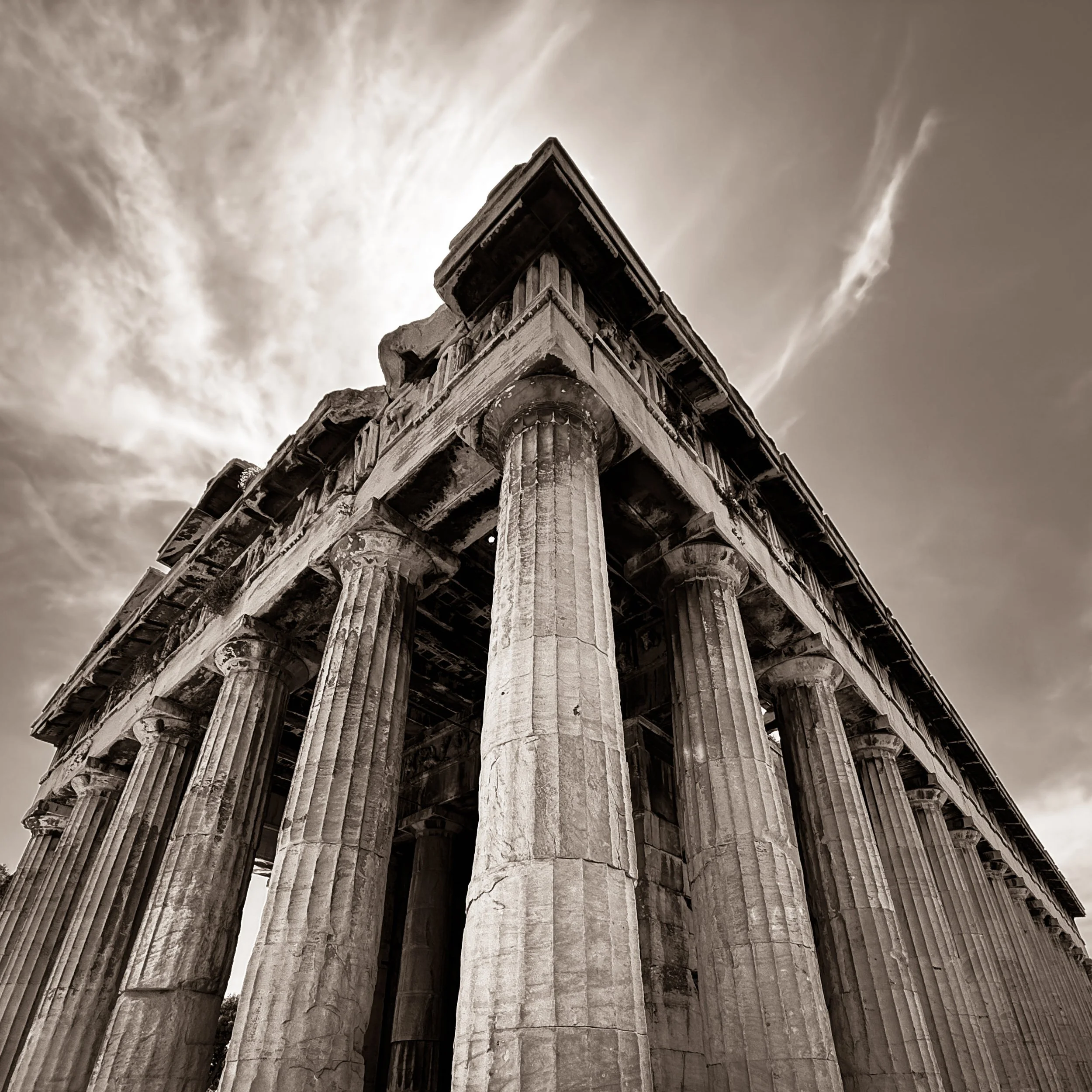 hephaestus agora athens temple midday