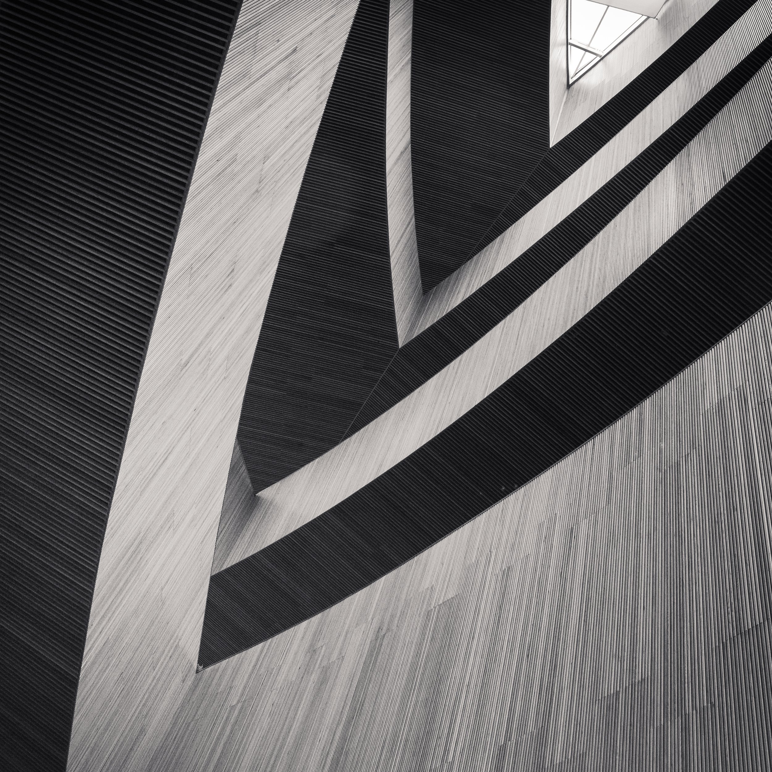 Calgary Library wood modern atrium skylight arrows