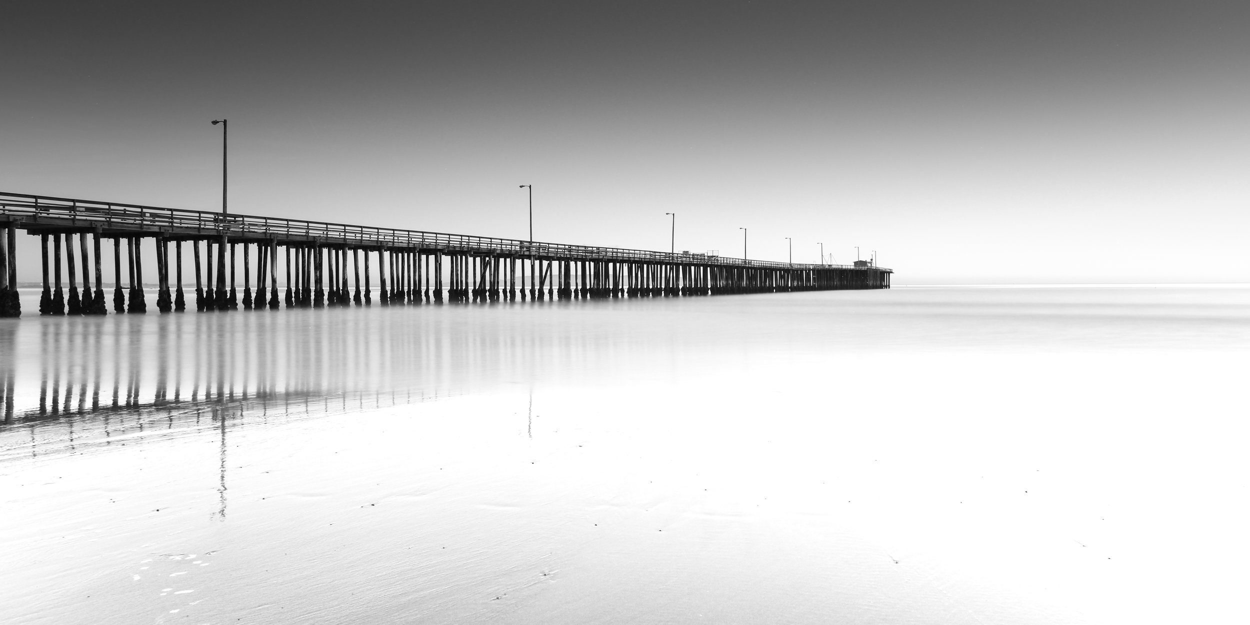 avila pier seascape sunset