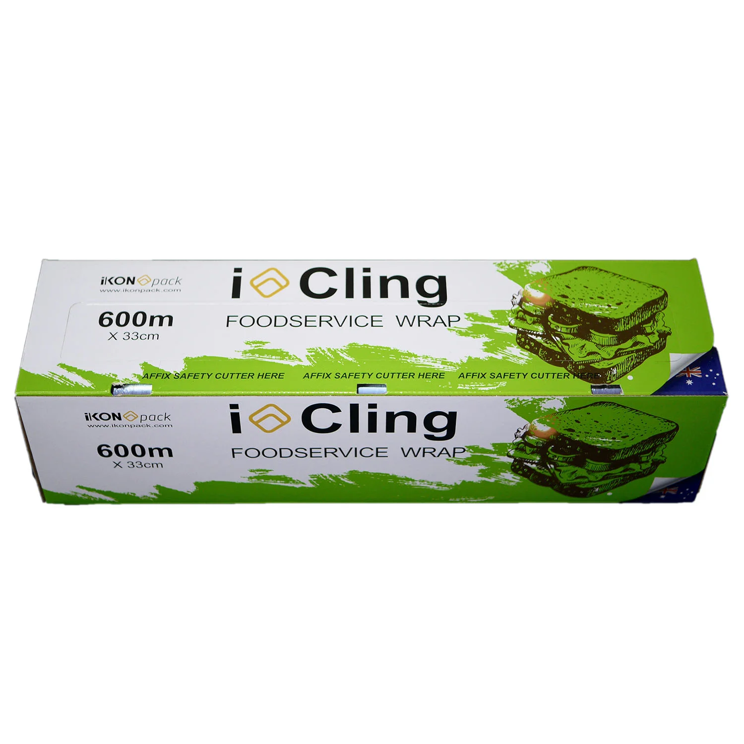 iK-CLING33 FOODSERVICE WRAP 600m x 33cm 6 rolls per box