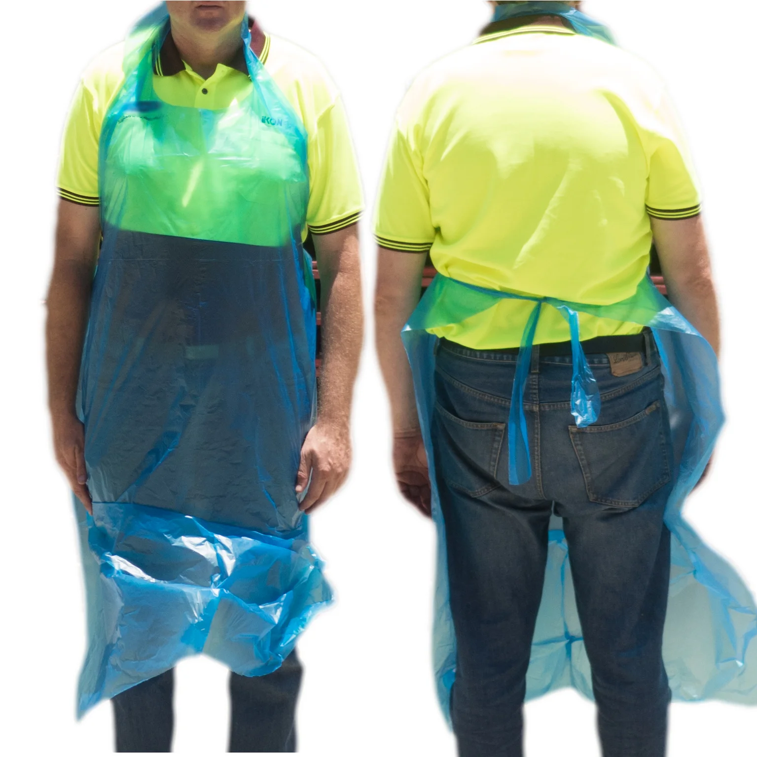 iK-APRHDB Heavy Duty LDPE Apron Blue 960 x 1550mm 2x250 (500) per carton