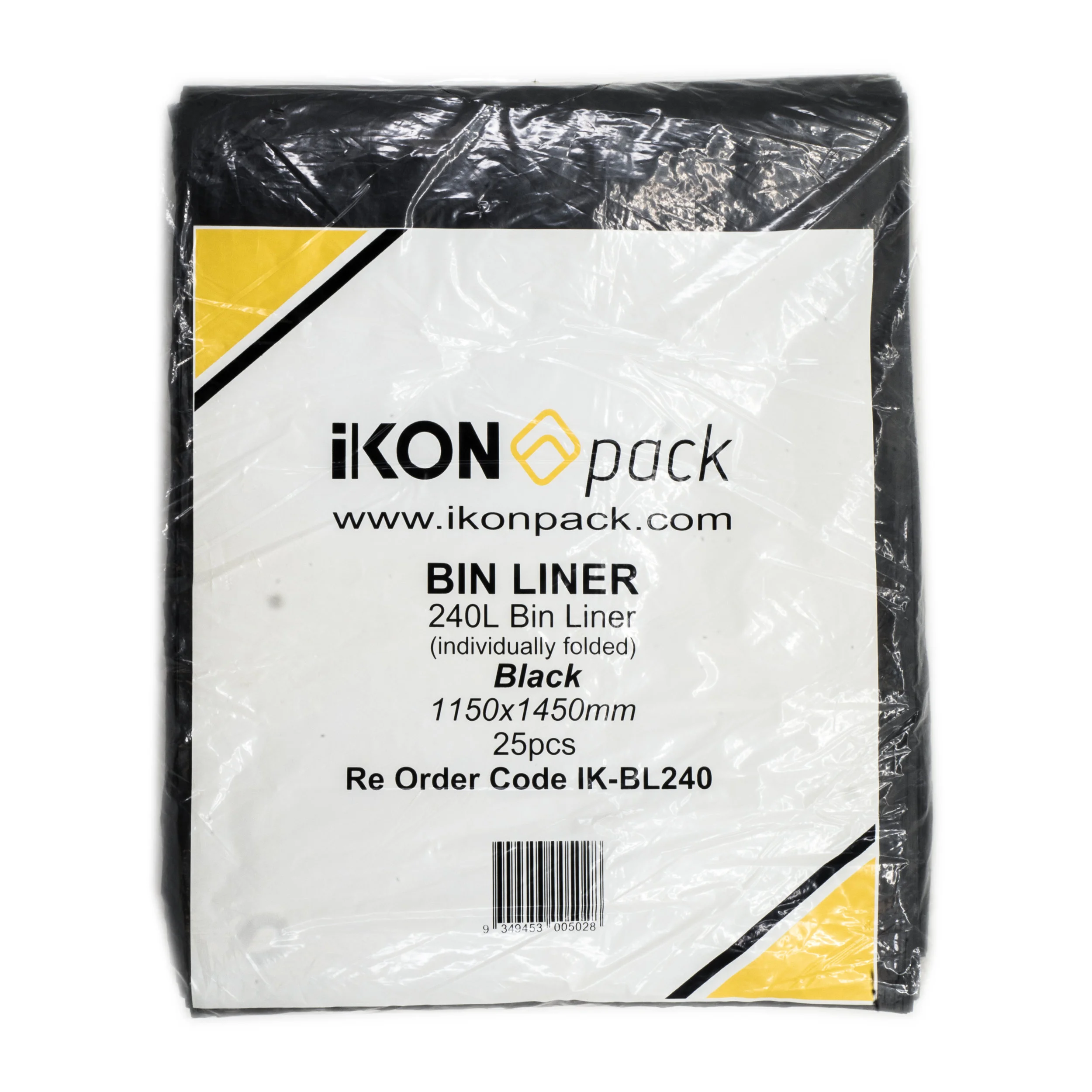 iK-BL240 Bin Liner 240L 1150 x 1450mm 25 pc 8 packets per carton