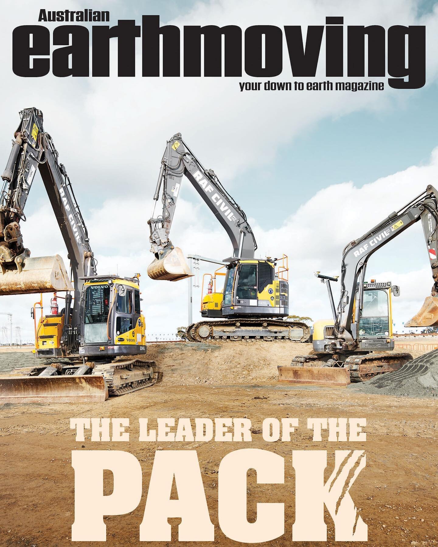 Getting down and dirty for the cover of the latest issue of @australian_earthmoving magazine, featuring @raf_civil &lsquo;s brand new Volvo ECR235EL from @cjd_equipment. 

A great shoot, out in the big sandbox, back when the sunshine was around!

Get