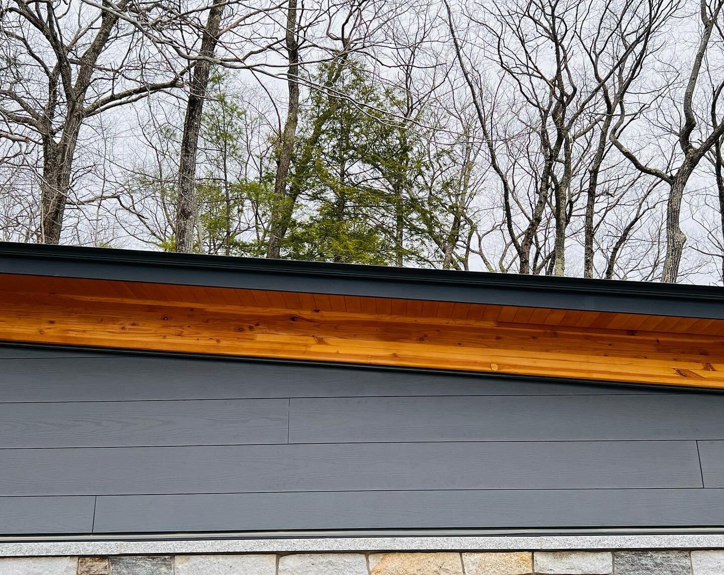 We worked on the garage of the home being built on #lakesunapee over the weekend.  @sansincorp stain under clear satin.  We are still waiting for some real spring weather here in New Hampshire.