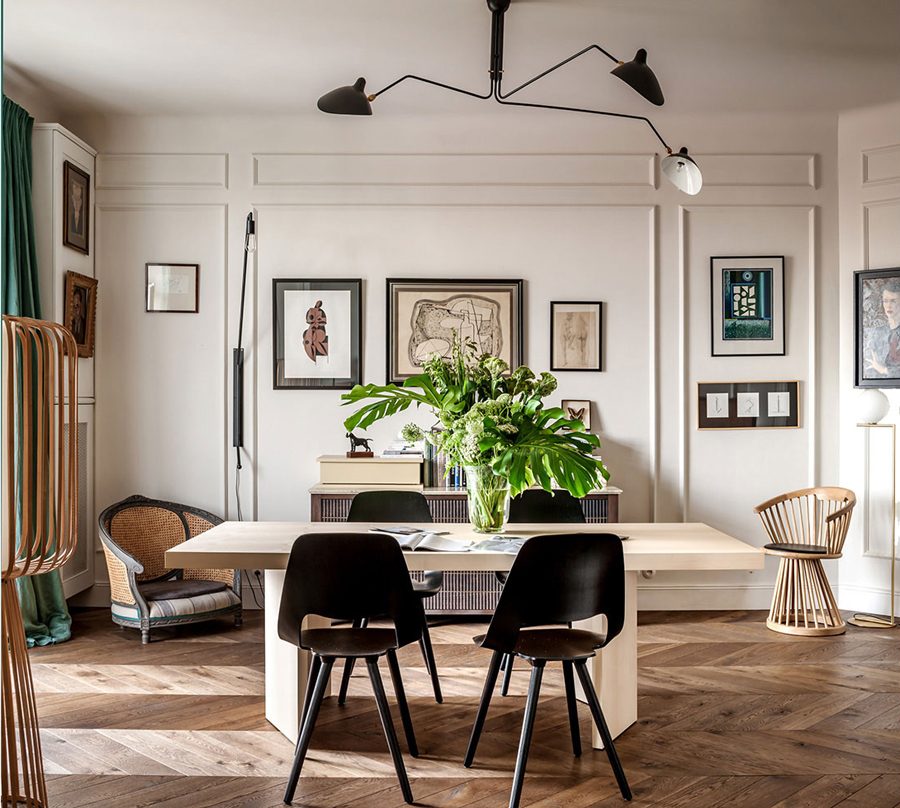 Decor Inspiration: A 1930's Parisian-style apartment in Warsaw