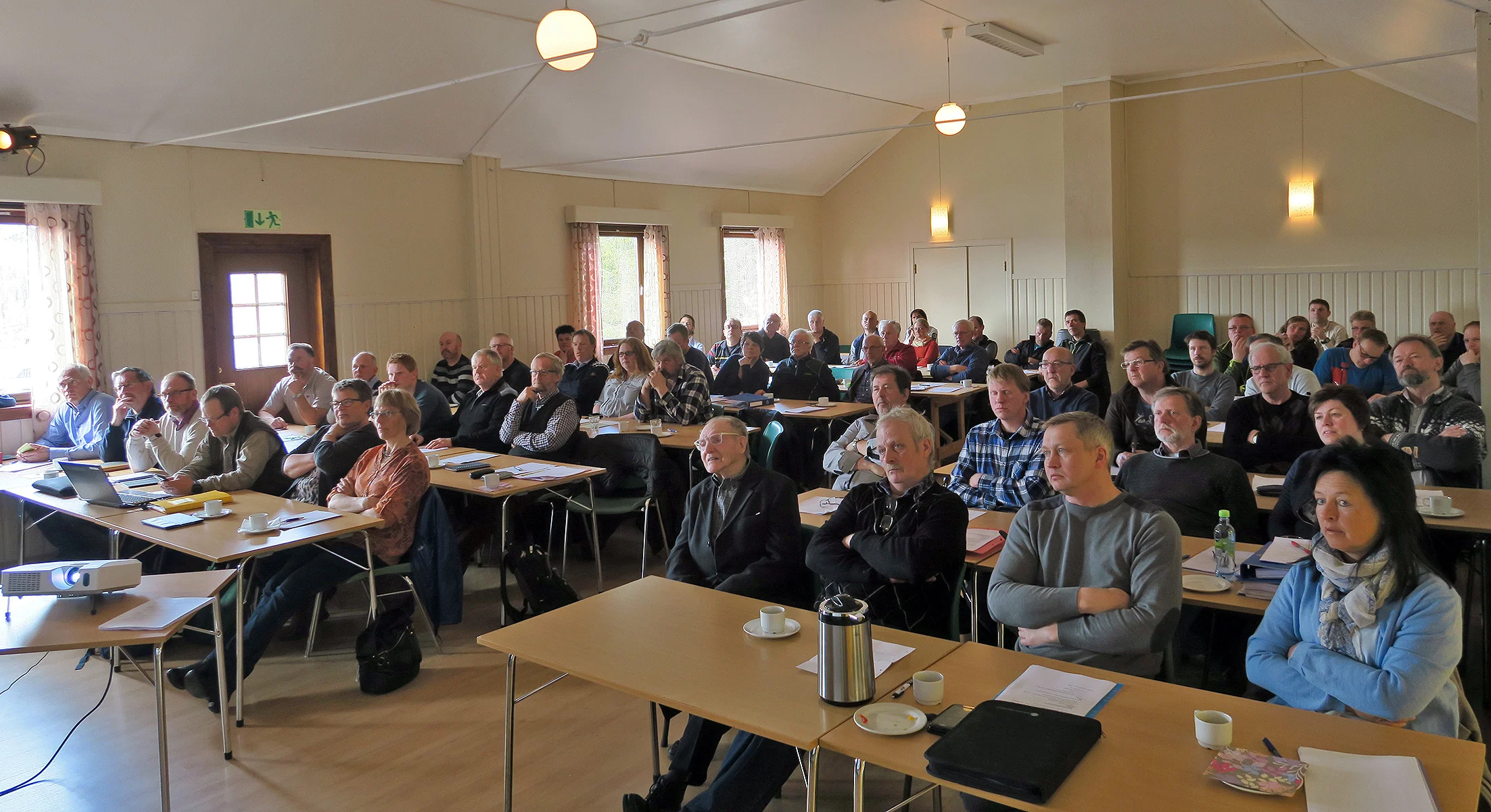 Vertskap for årsmøtet i år var Soknedal fjellstyre. Oppmøtet i Nordhauka forsamlingshus lørdag var meget godt. Foto: Arne Nyaas