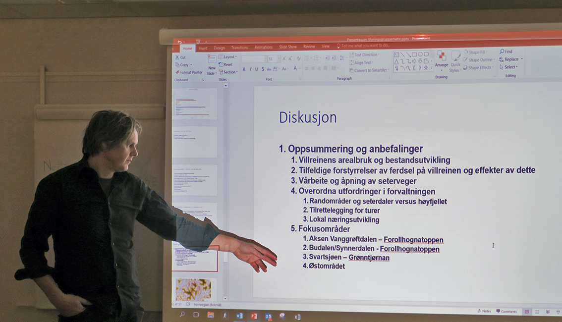 Vegard Gundersen fra NINA (Norsk institutt for naturforskning) har siden 2013 jobbet mye med ferdselen i og bruken av Forollhogna-området. I mars 2017 kommer sluttrapporten. Foto: Arne Nyaas
