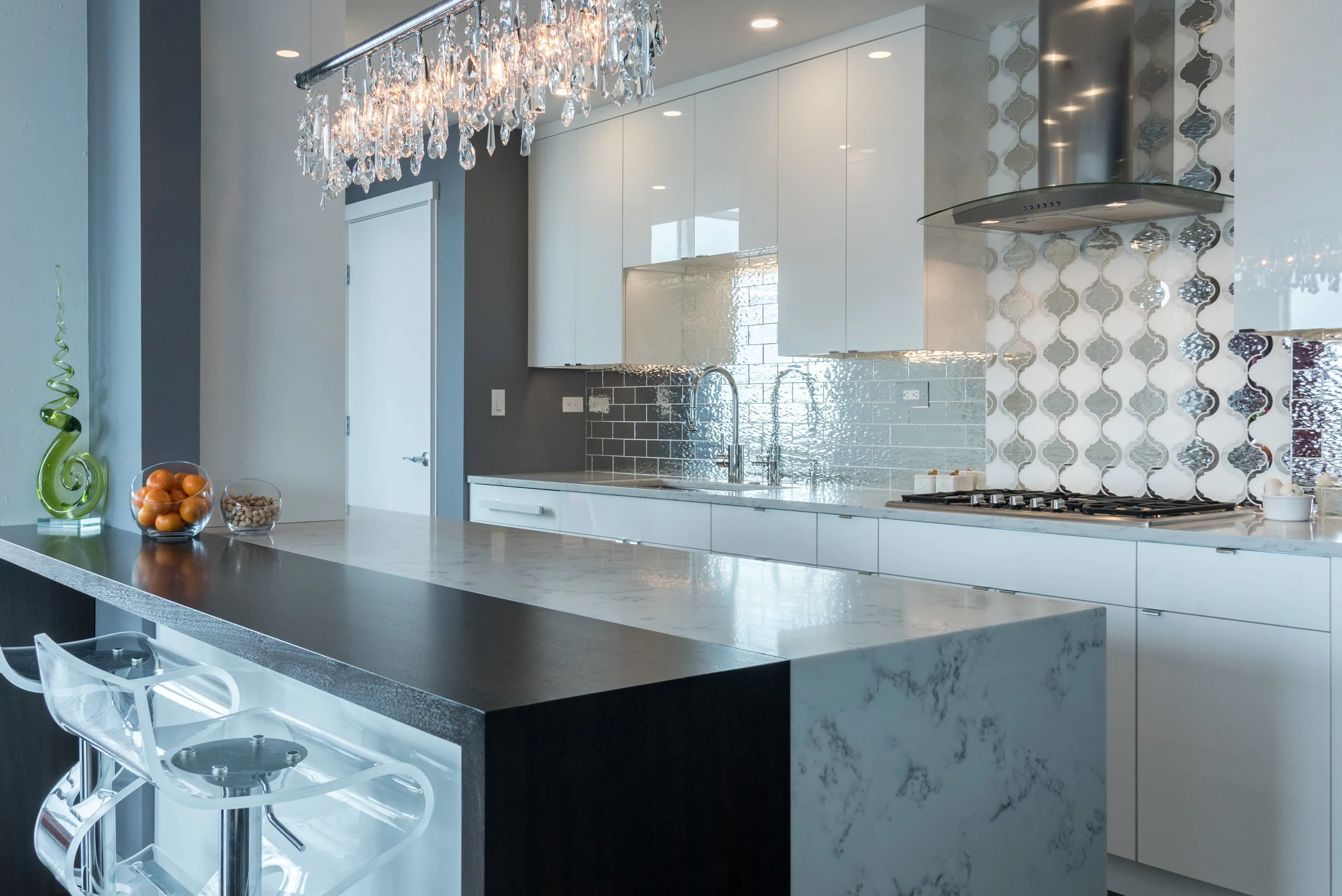 Contemporary Kitchen and bath renovation in Boston. South End.